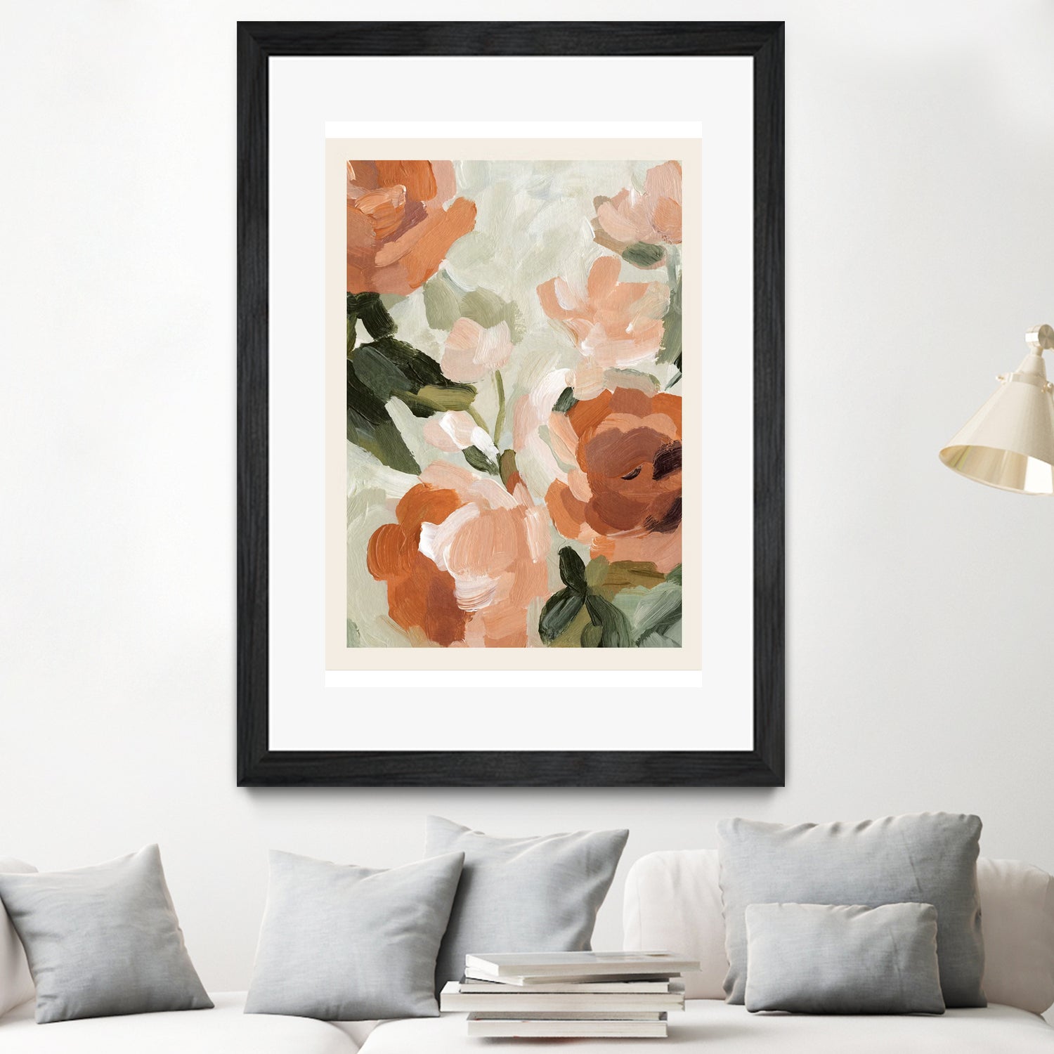 Autumn Blossom by M Studio on GIANT ART - green botanical flowers