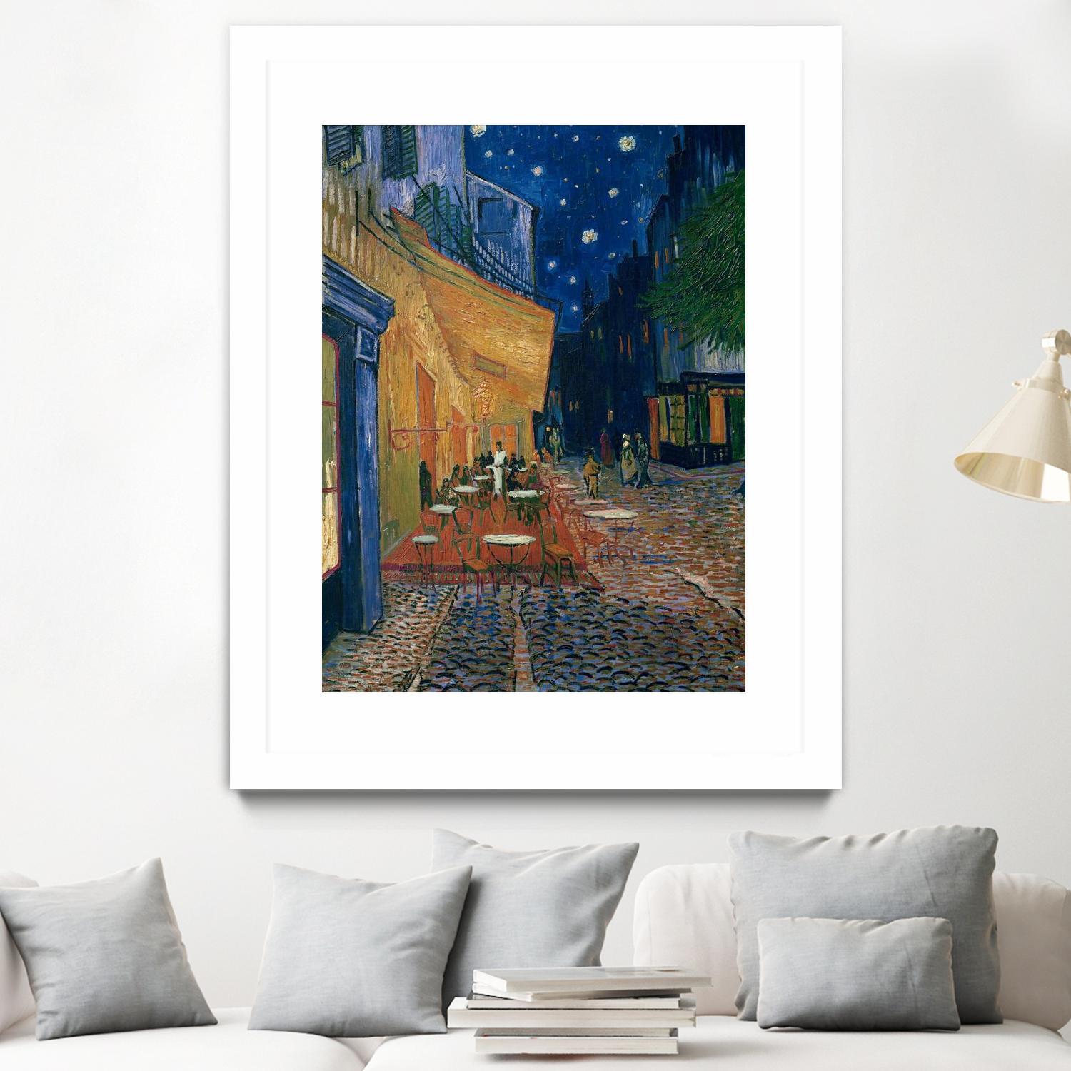 Cafe-terrace at night (Place du forum in Arles), 1888 by Vincent van Gogh on GIANT ART - museums