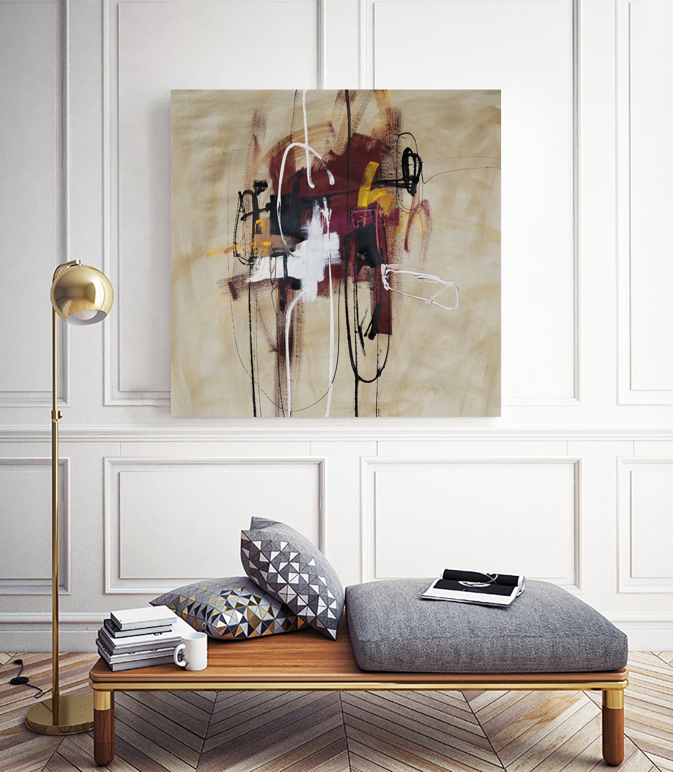 Closely Listening by Daleno Art on GIANT ART - brown abstract