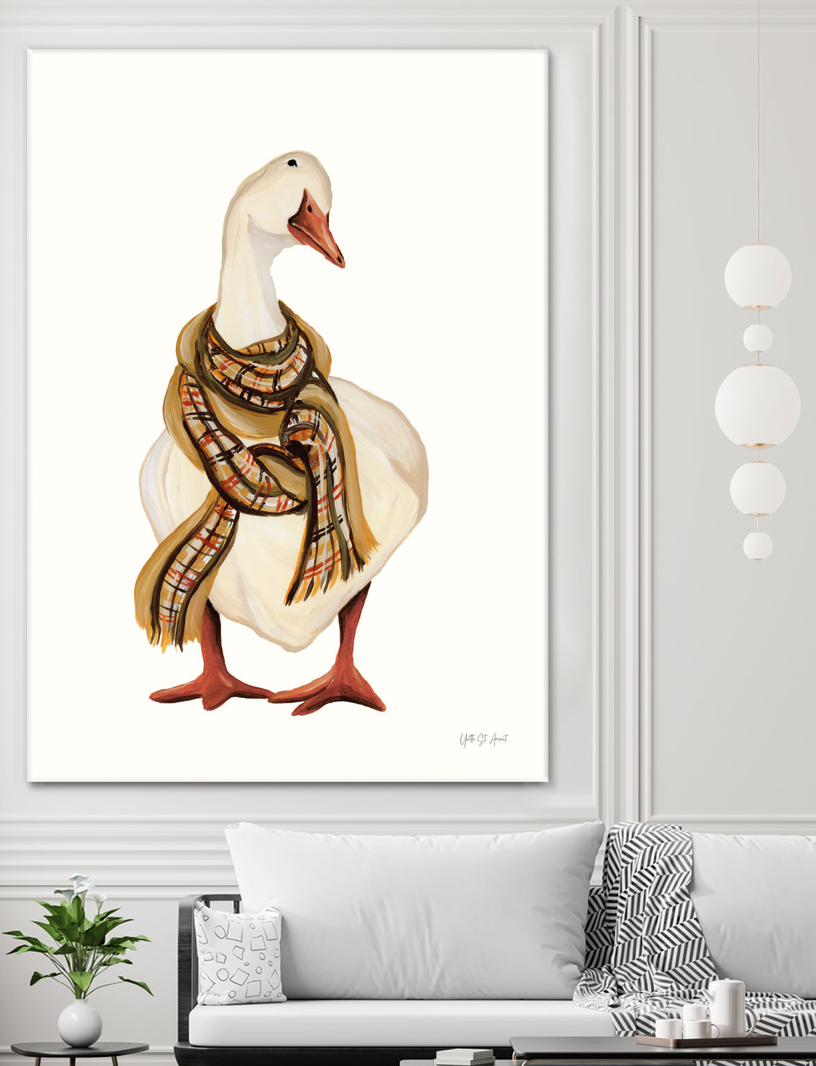 Goose with Scarf by Yvette St. Amant on GIANT ART - animal