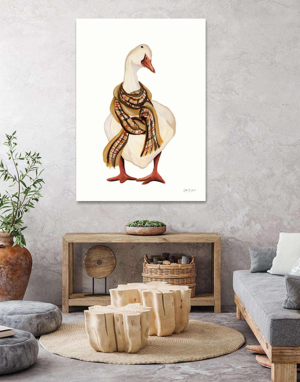 Goose with Scarf by Yvette St. Amant on GIANT ART - animal