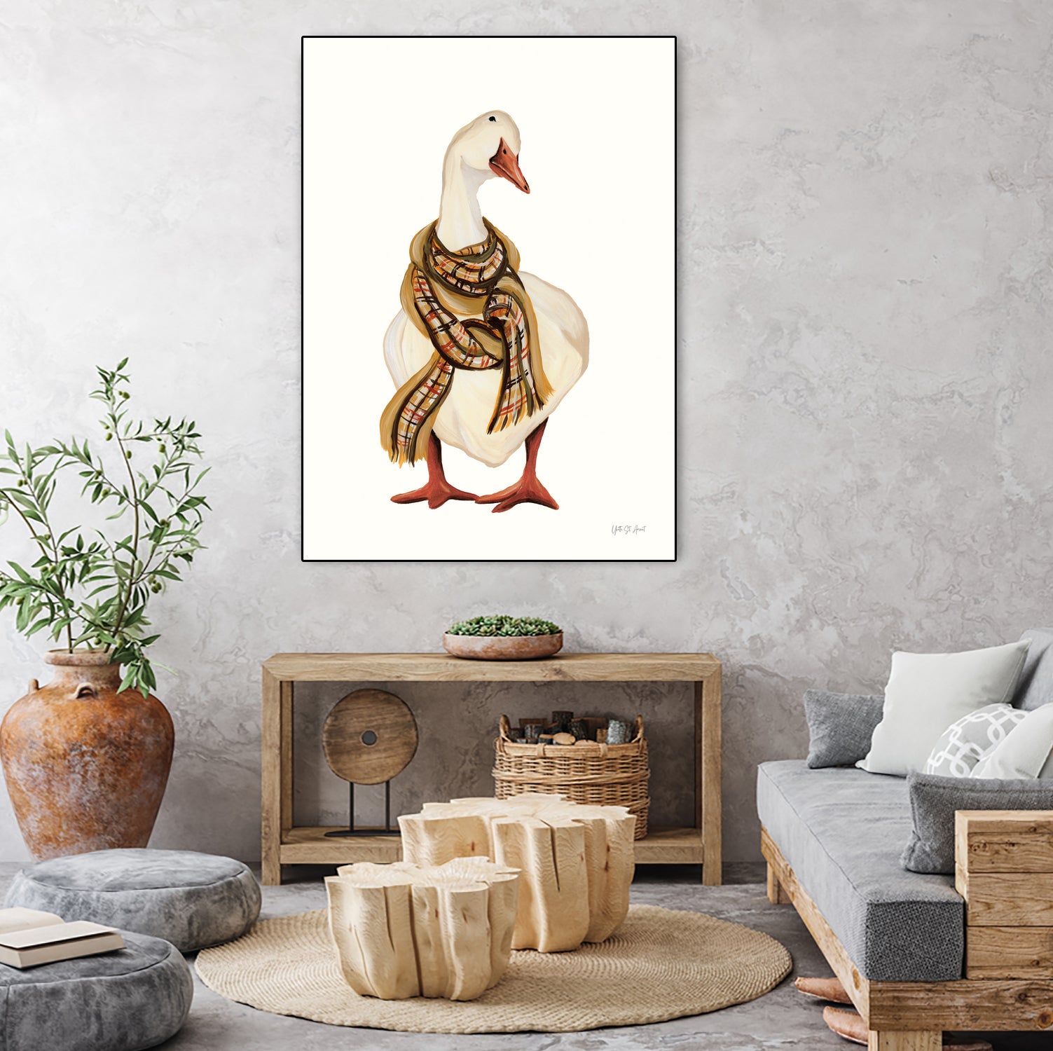 Goose with Scarf by Yvette St. Amant on GIANT ART - animal