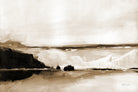 Vintage Landscape Mountainside by Yvette St. Amant on GIANT ART - black