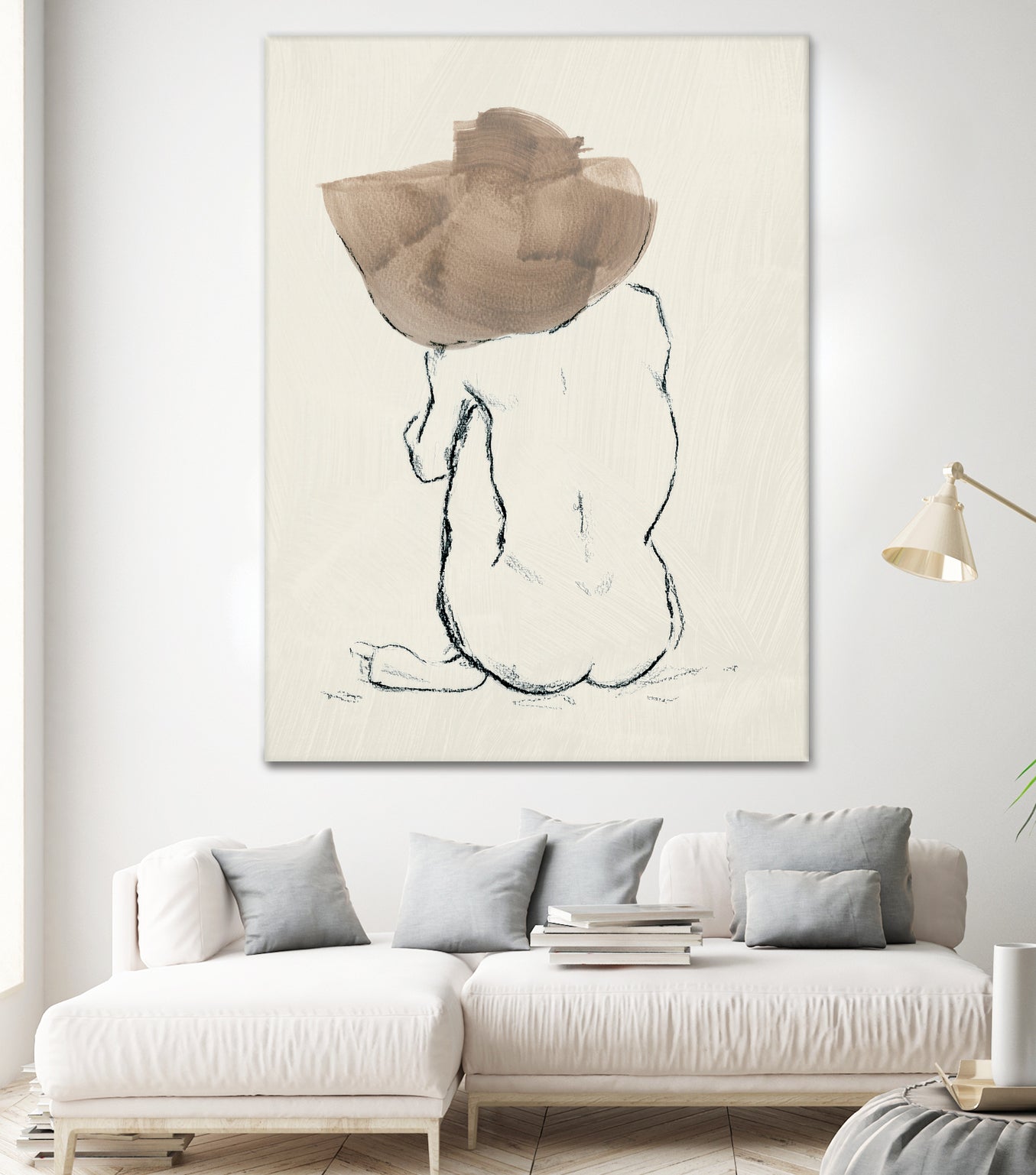 Girl with Floppy Hat by Chloe Elliott on GIANT ART - figurative figurative