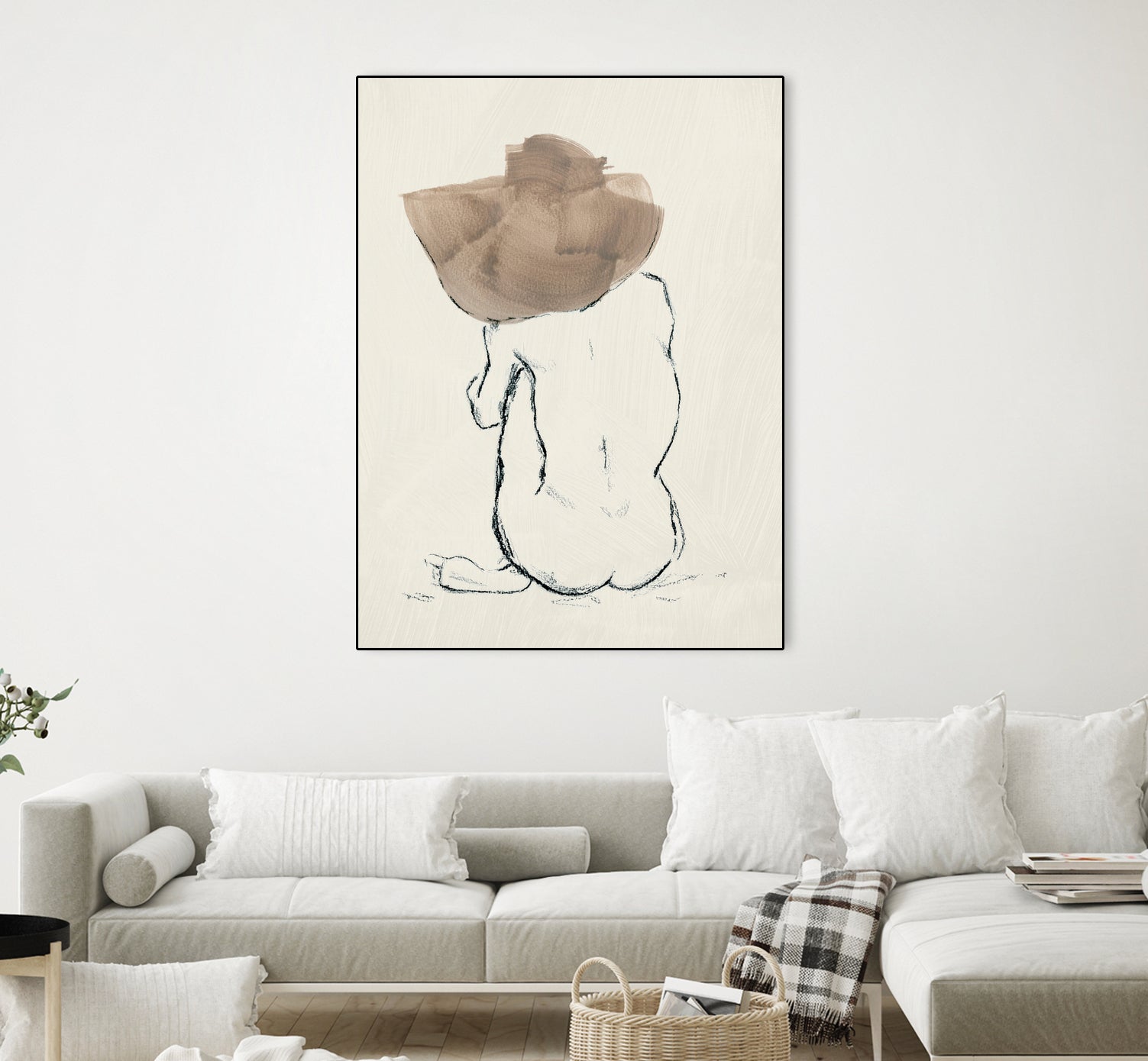 Girl with Floppy Hat by Chloe Elliott on GIANT ART - figurative figurative