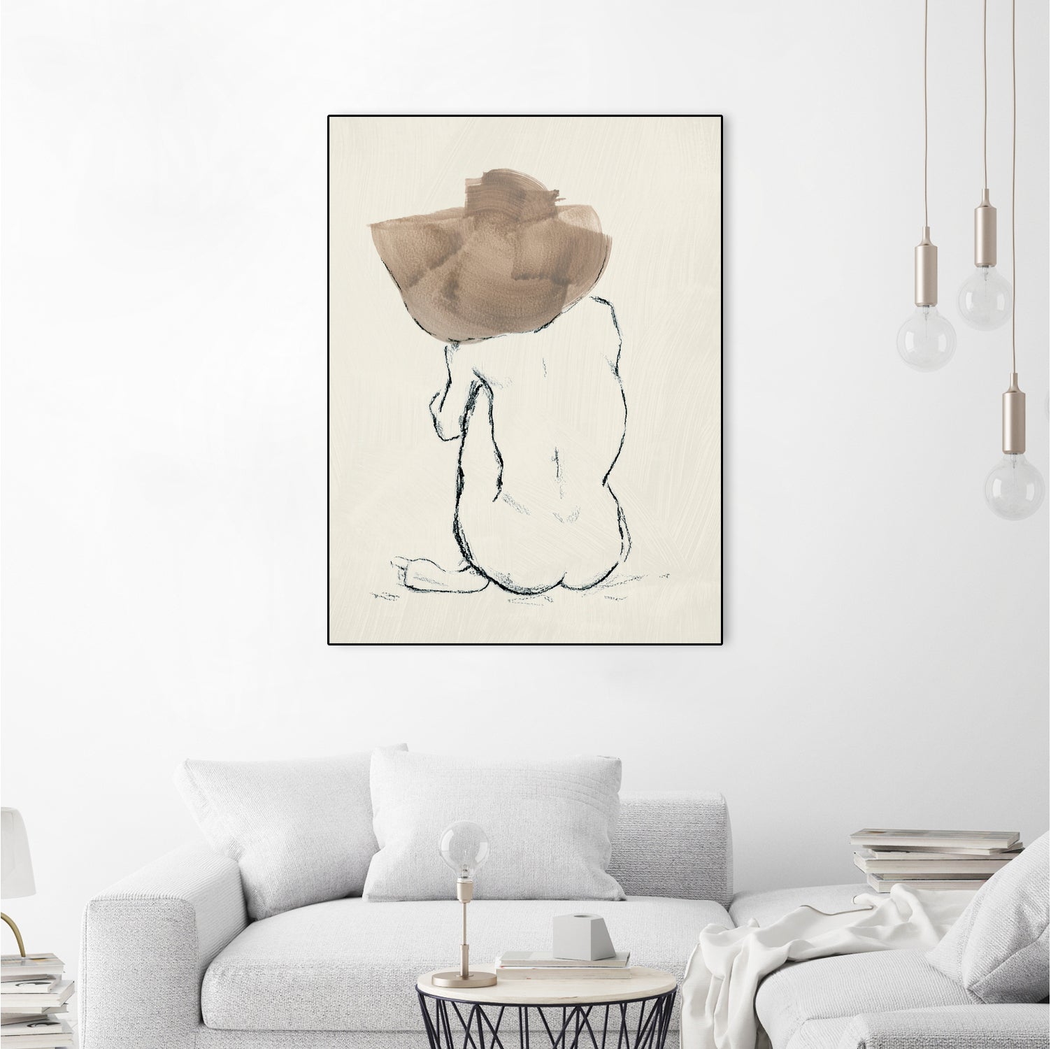 Girl with Floppy Hat by Chloe Elliott on GIANT ART - figurative figurative