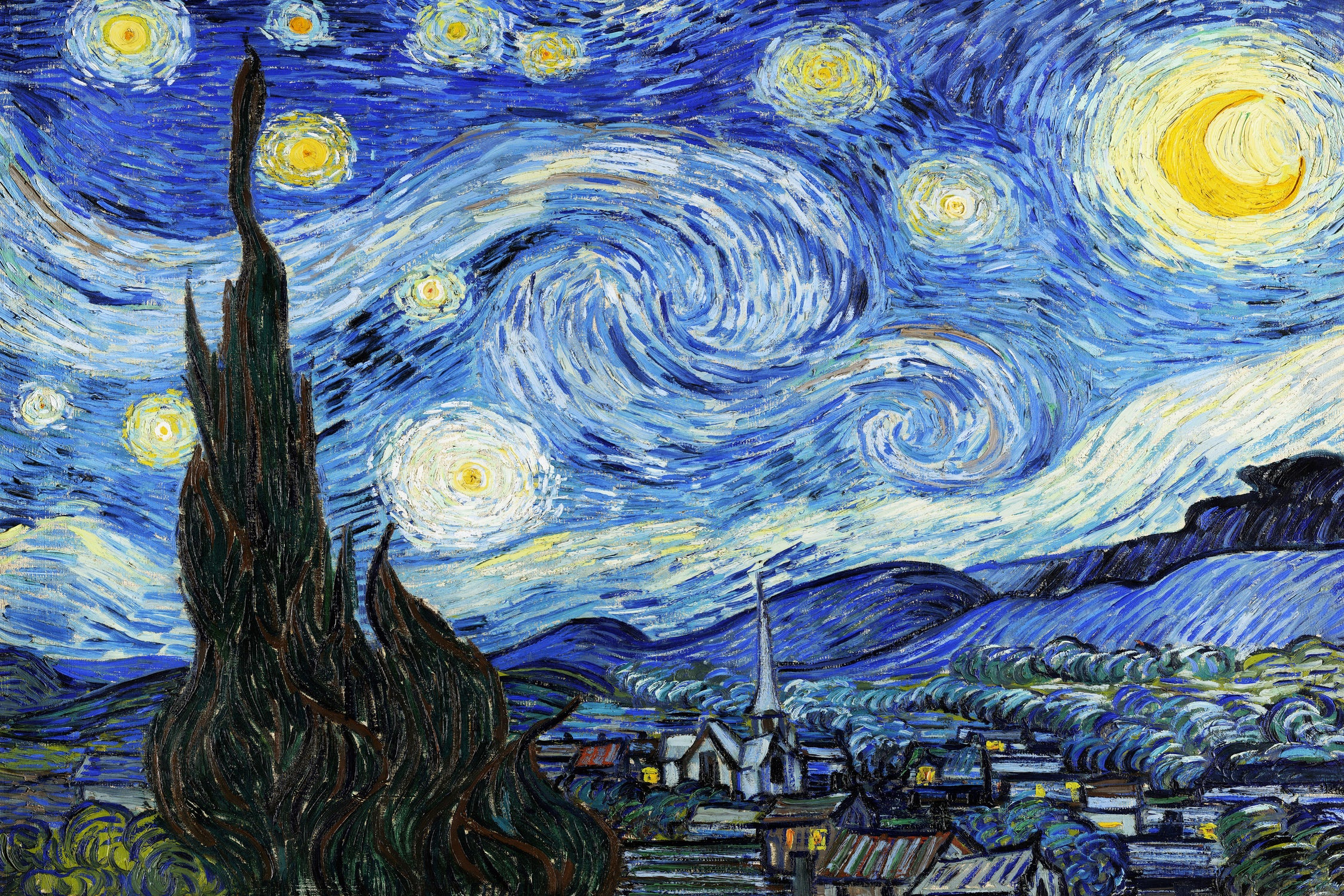 Starry Night by Vincent Van Gogh on GIANT ART - blue museum