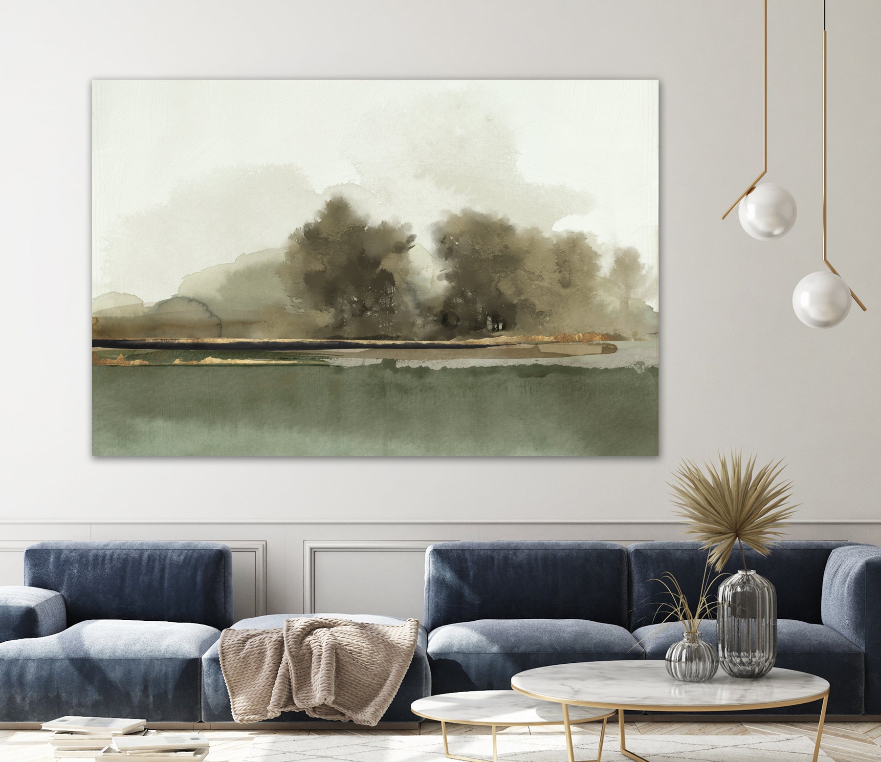 Forest Memories by Jacob Q on GIANT ART - gold landscape