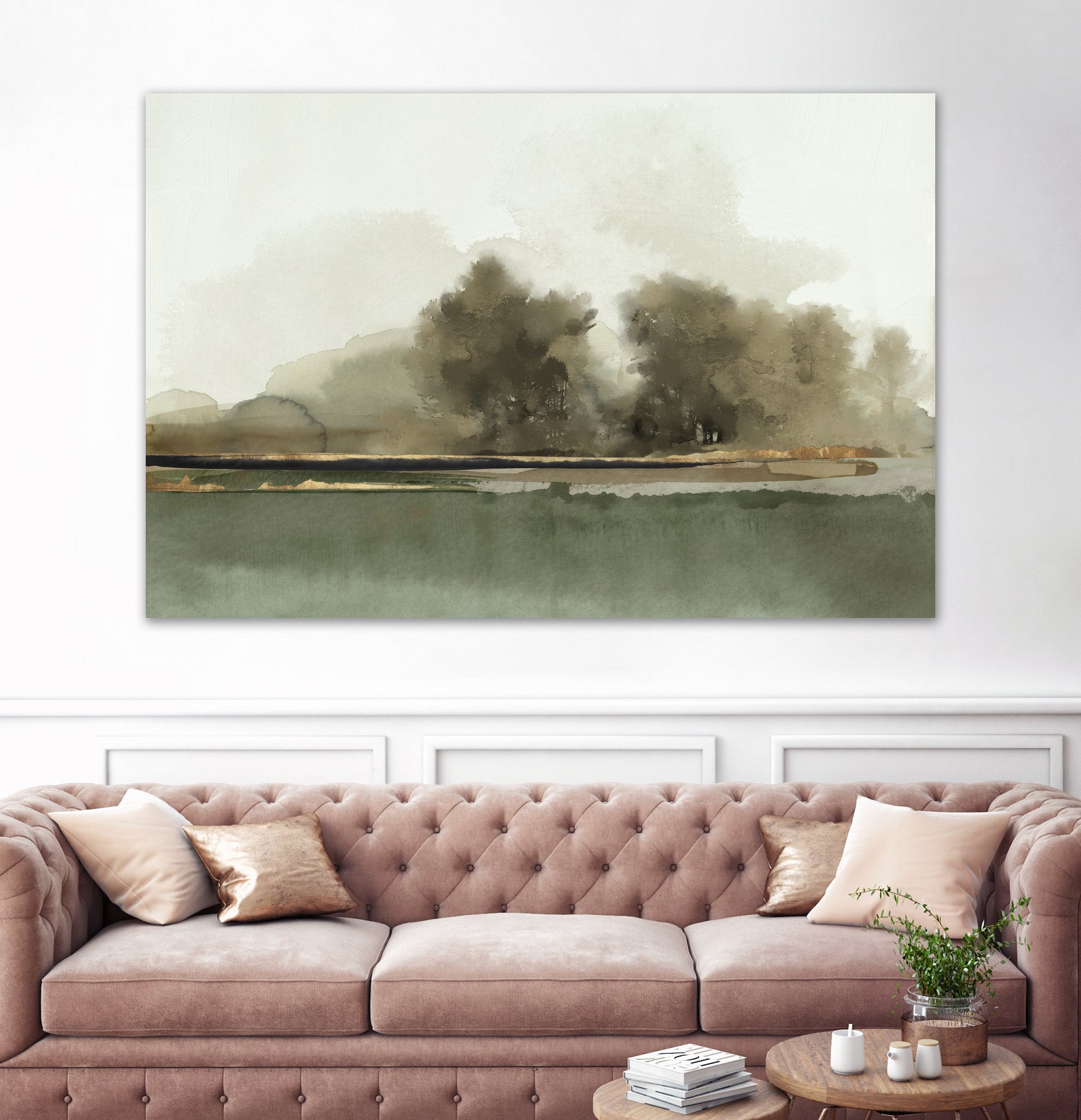 Forest Memories by Jacob Q on GIANT ART - gold landscape