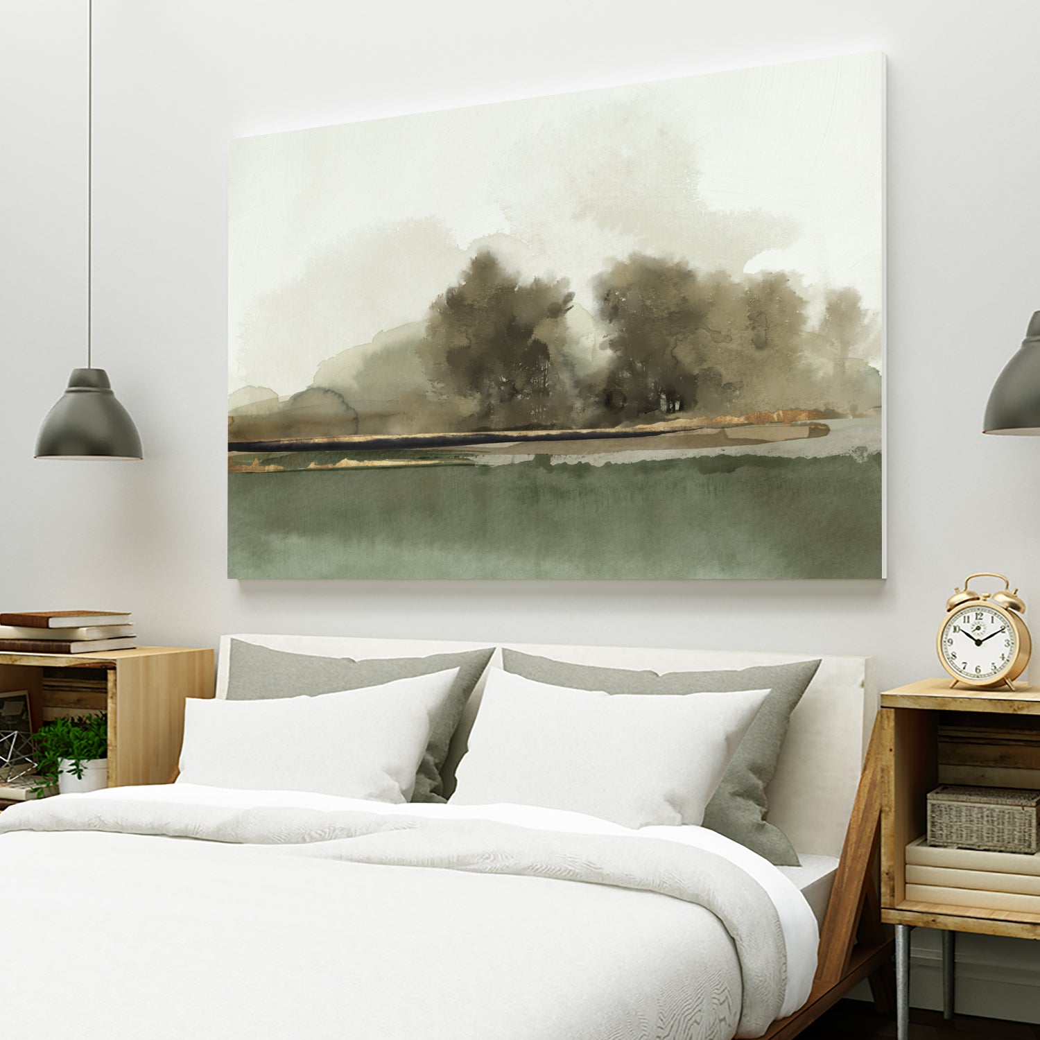 Forest Memories by Jacob Q on GIANT ART - gold landscape