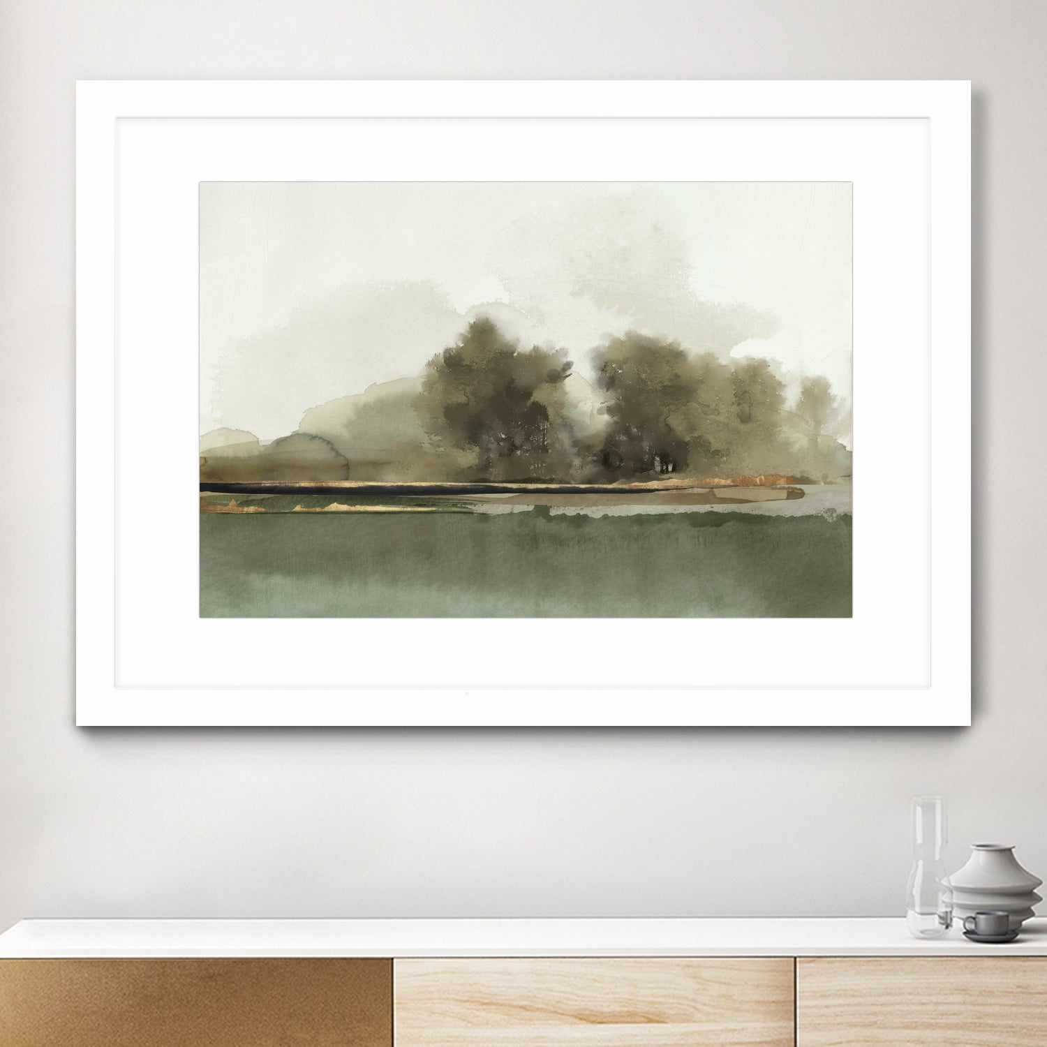 Forest Memories by Jacob Q on GIANT ART - gold landscape