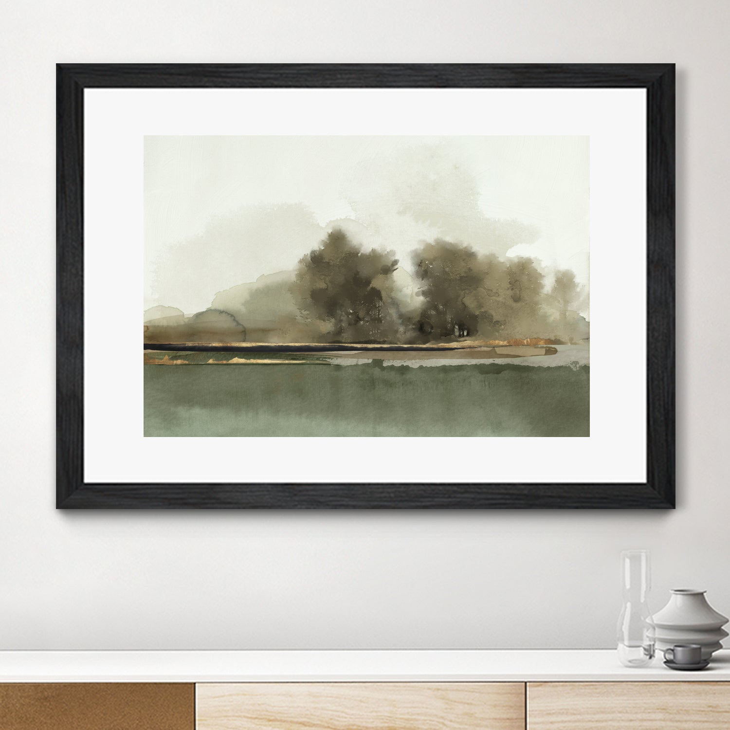 Forest Memories by Jacob Q on GIANT ART - gold landscape