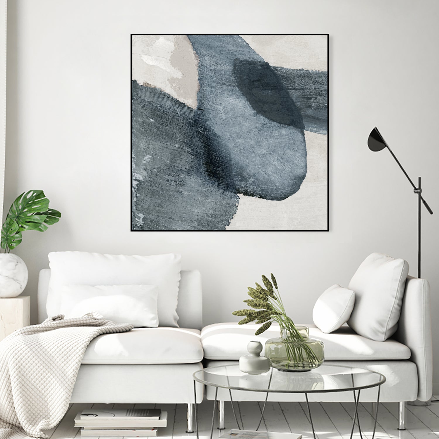 Blue Reverie II by Jacob Q on GIANT ART - blue shapes cloud dancer