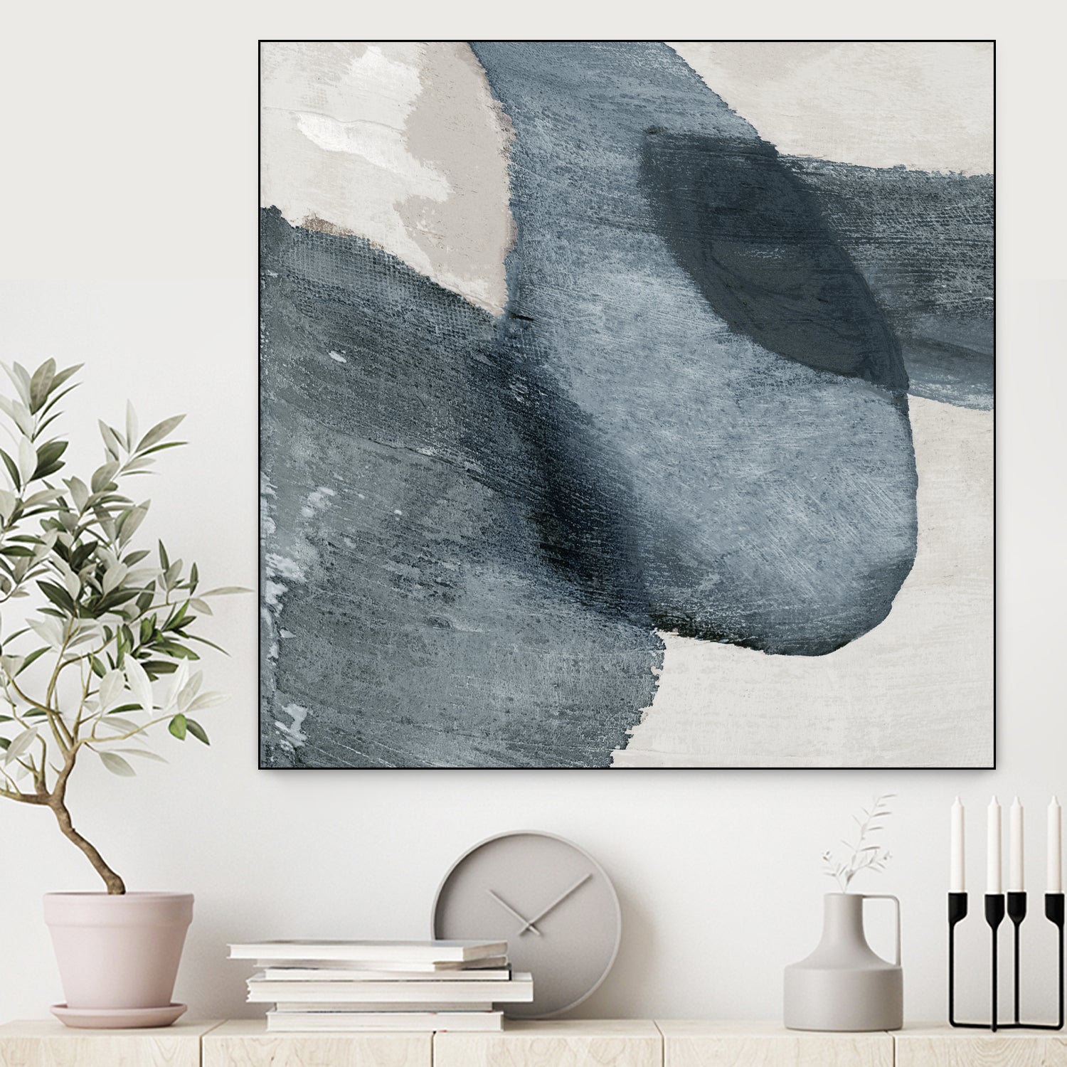 Blue Reverie II by Jacob Q on GIANT ART - blue shapes cloud dancer