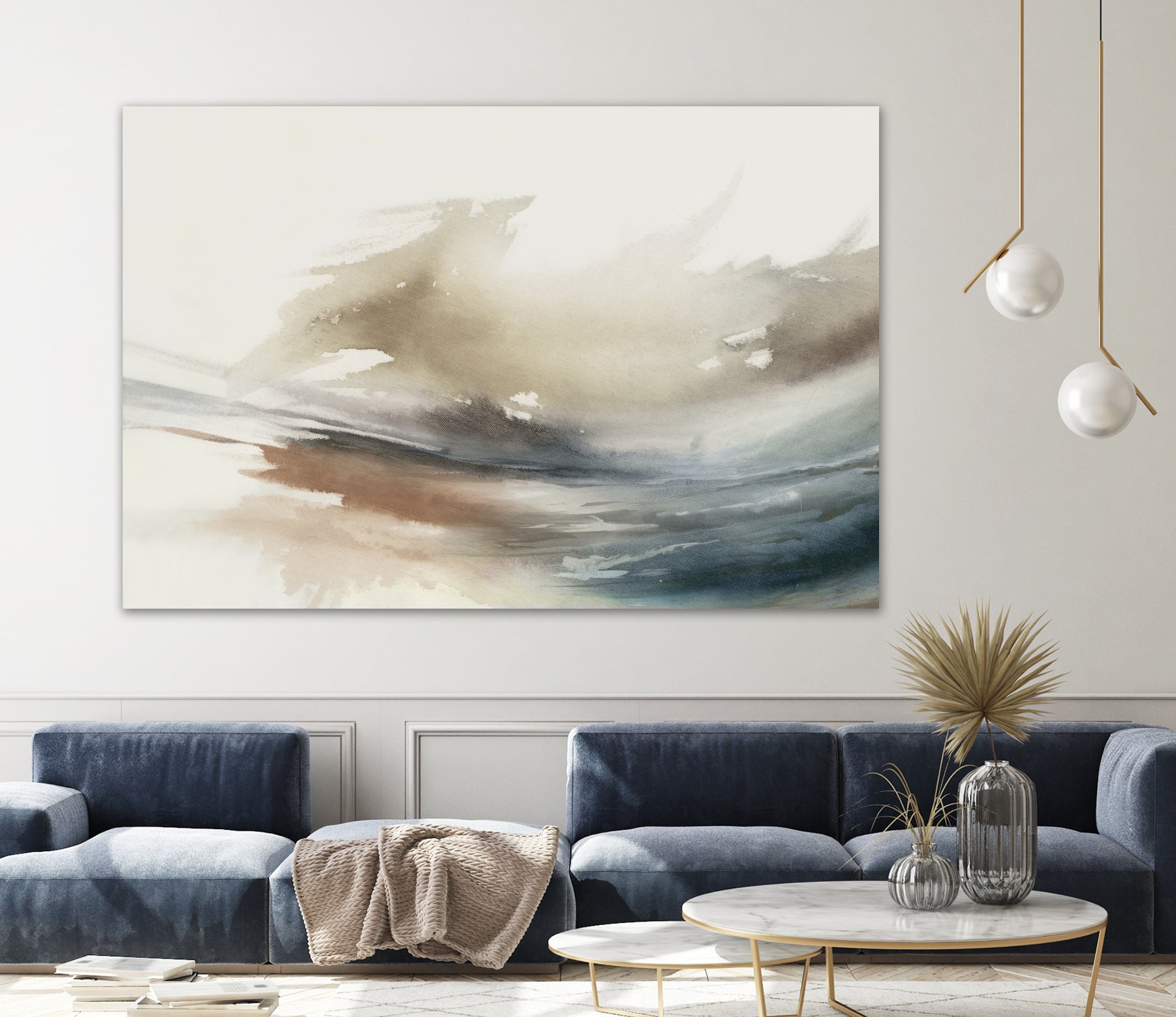 Gentle Abstractions by Pi Studio on GIANT ART - brown cloud dancer