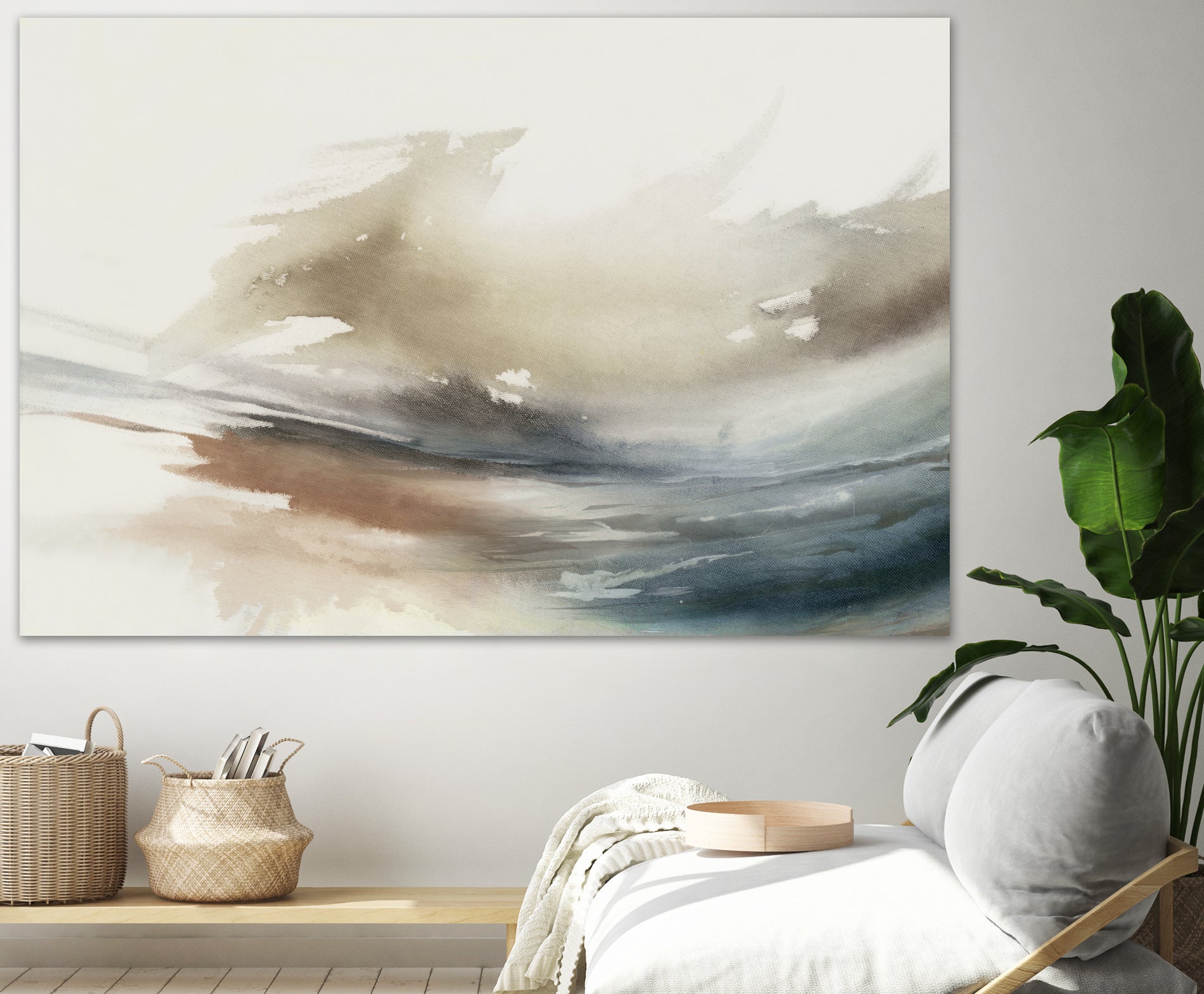 Gentle Abstractions by Pi Studio on GIANT ART - brown cloud dancer