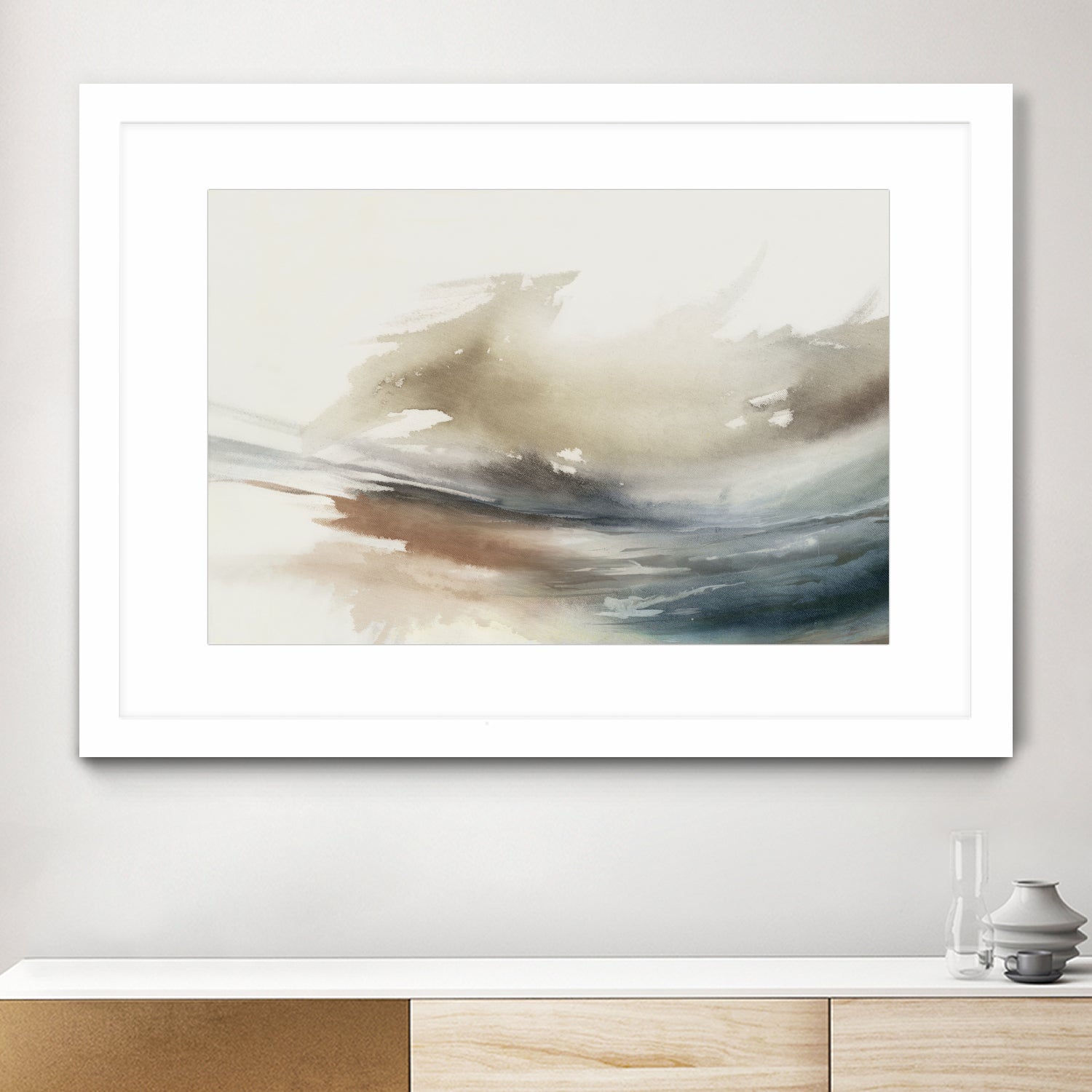 Gentle Abstractions by Pi Studio on GIANT ART - brown cloud dancer