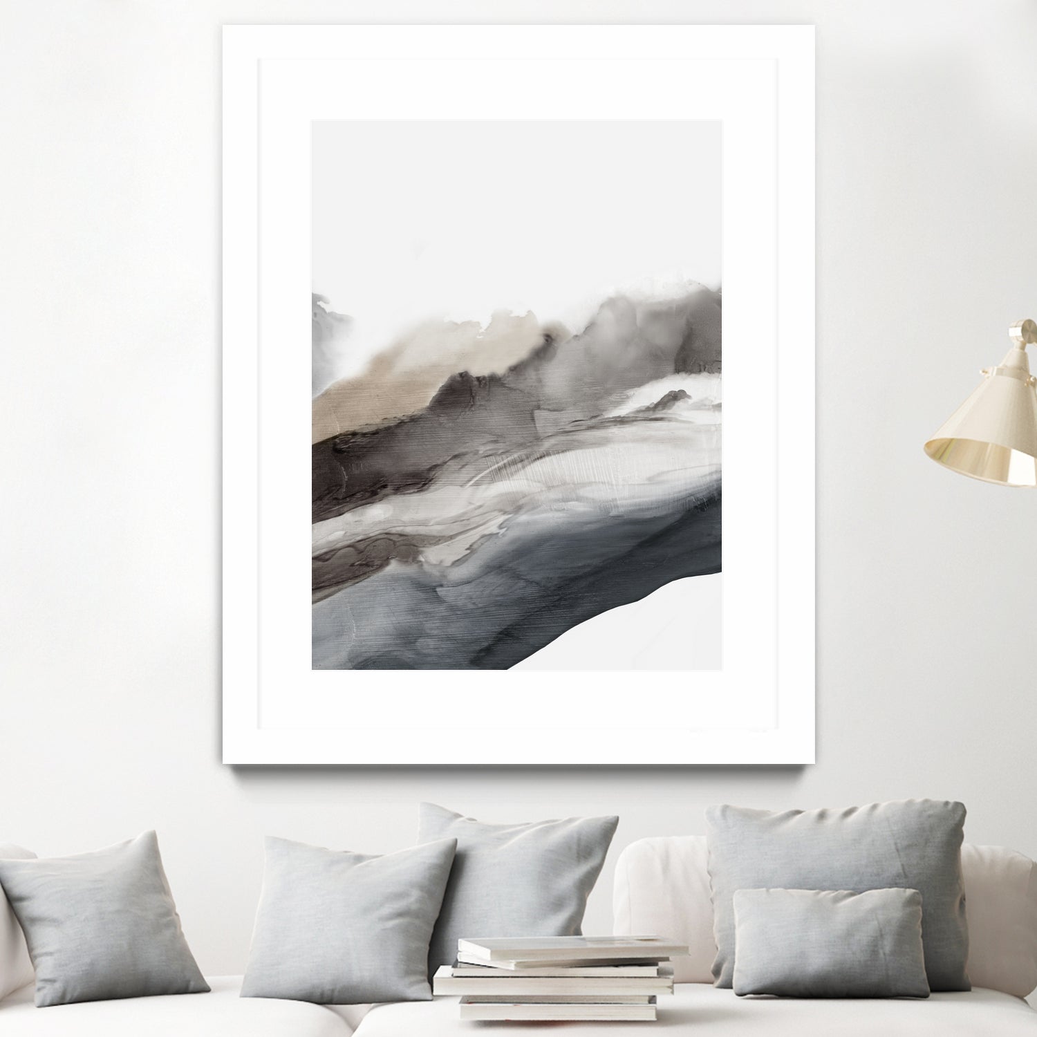 Serene Cascade II by PI Studio on GIANT ART - beige abstract