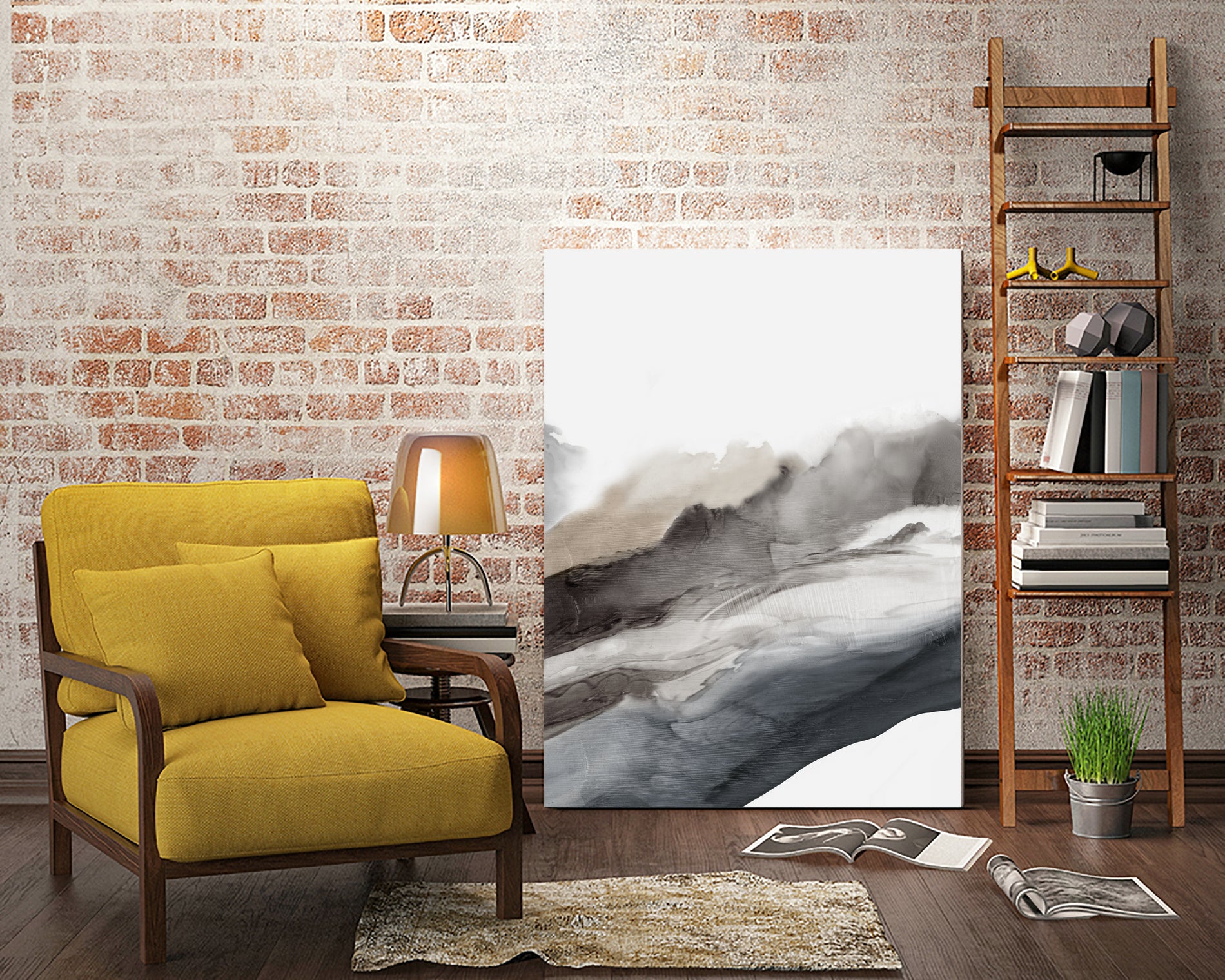 Serene Cascade II by PI Studio on GIANT ART - beige abstract