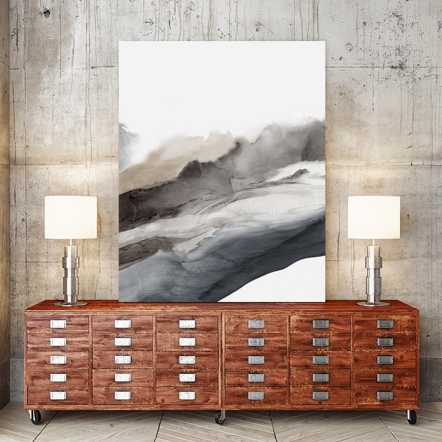 Serene Cascade II by PI Studio on GIANT ART - beige abstract