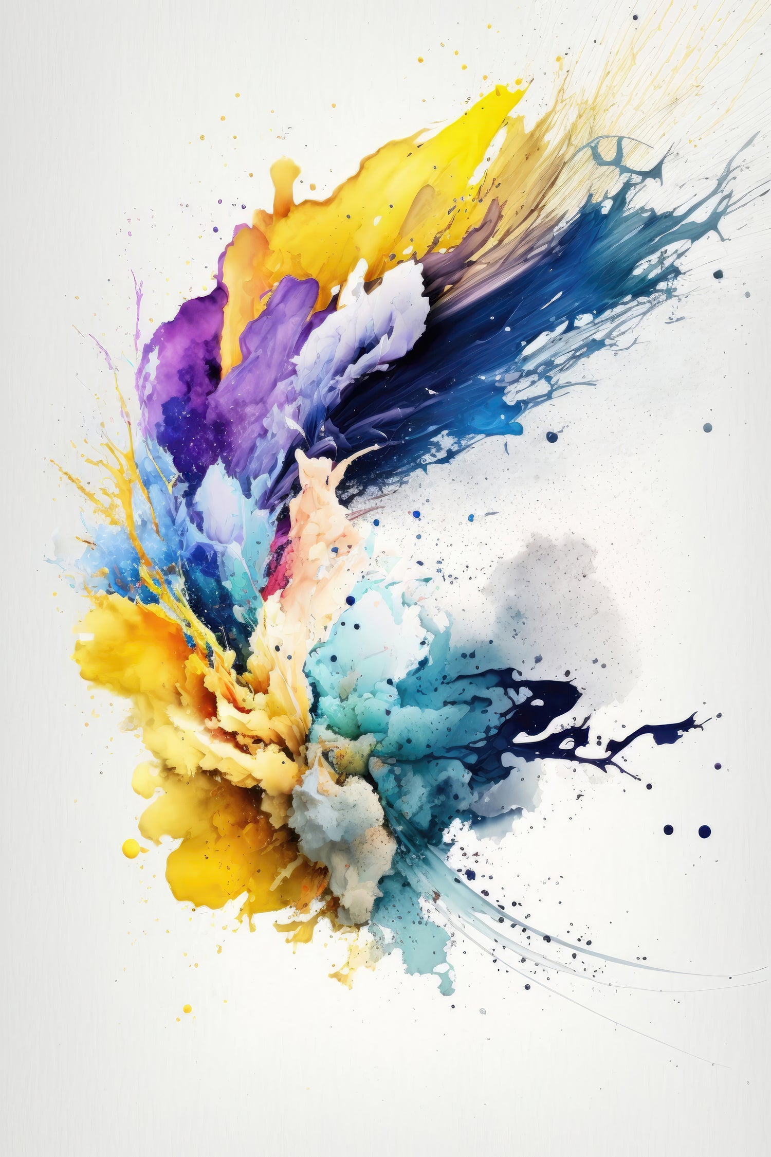 Mystic Fluidity by Mauro on GIANT ART - watercolors illustration watercolors