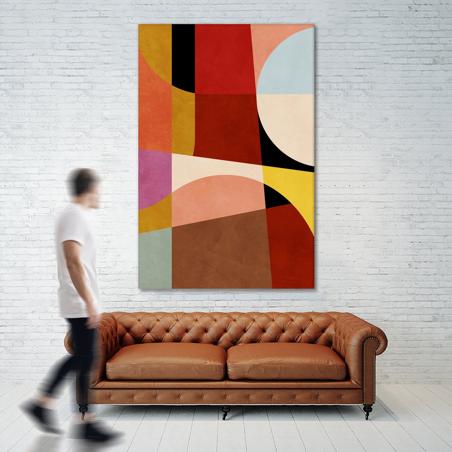 Warm Colors Bauhaus Geometry2 by Ana Rut Bre on GIANT ART - abstract abstract