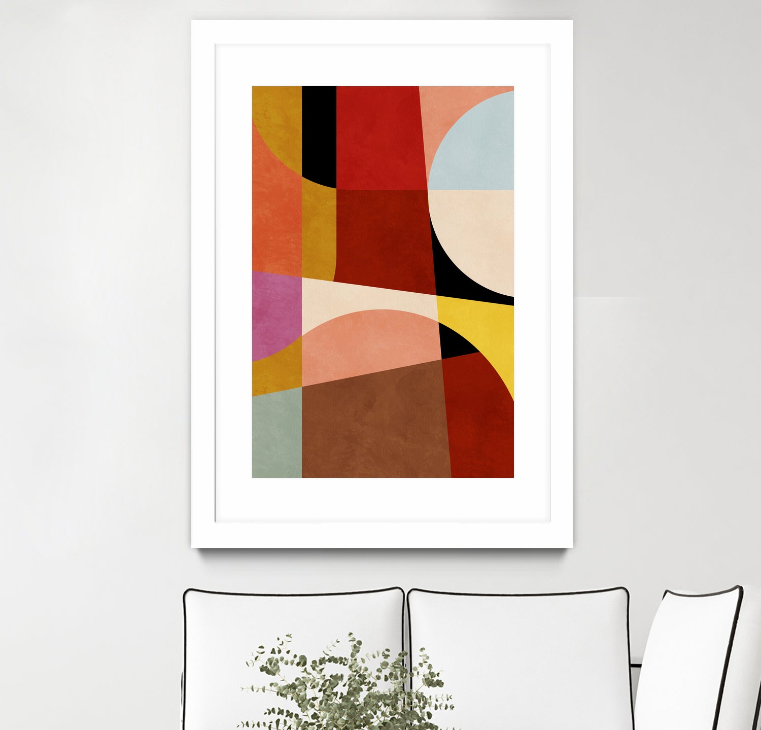 Warm Colors Bauhaus Geometry2 by Ana Rut Bre on GIANT ART - abstract abstract