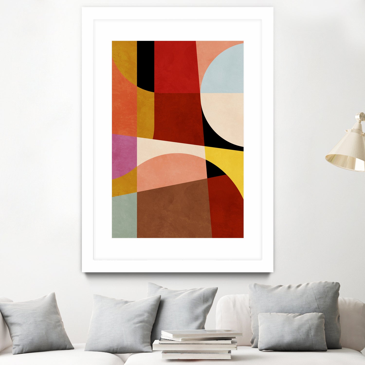 Warm Colors Bauhaus Geometry2 by Ana Rut Bre on GIANT ART - abstract abstract