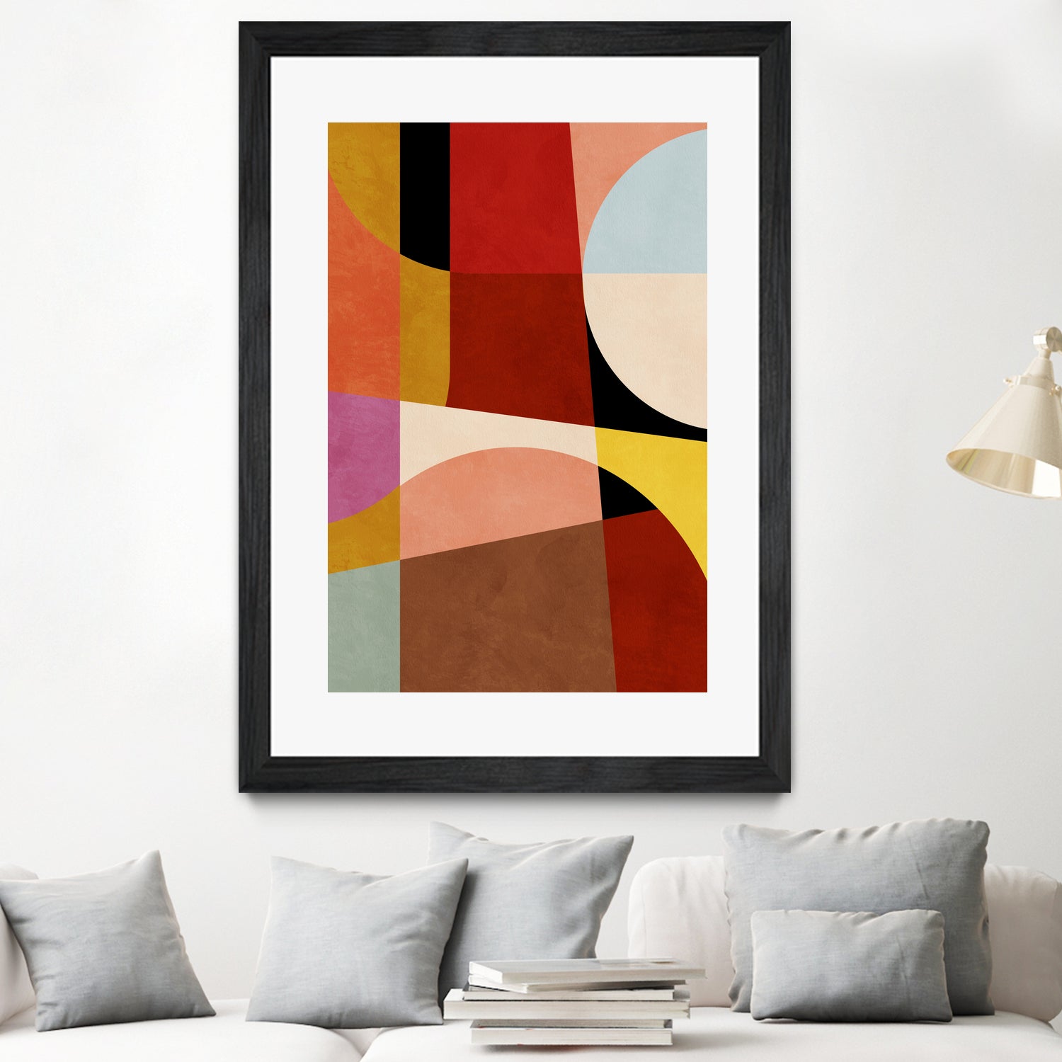 Warm Colors Bauhaus Geometry2 by Ana Rut Bre on GIANT ART - abstract abstract