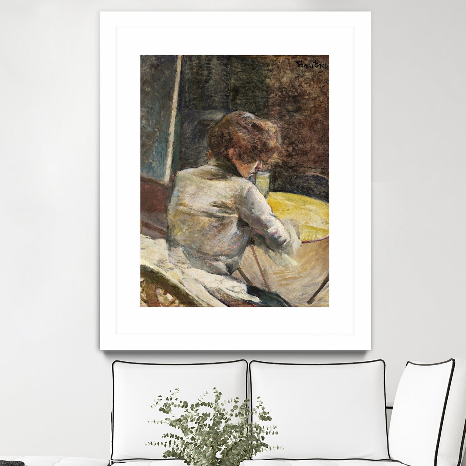 Waiting (ca.1887) by TOULOUSE LAUTREC on GIANT ART - figurative toulouse lautrec