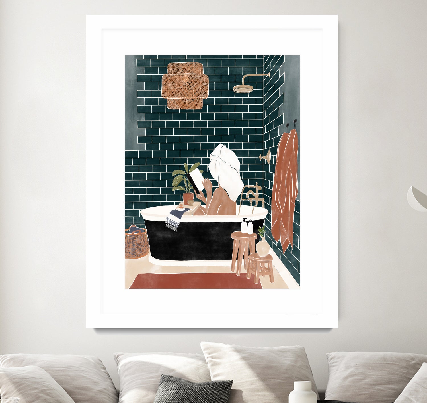 Bathroom Babe by Ivy Green Illustrations on GIANT ART - home illustration home