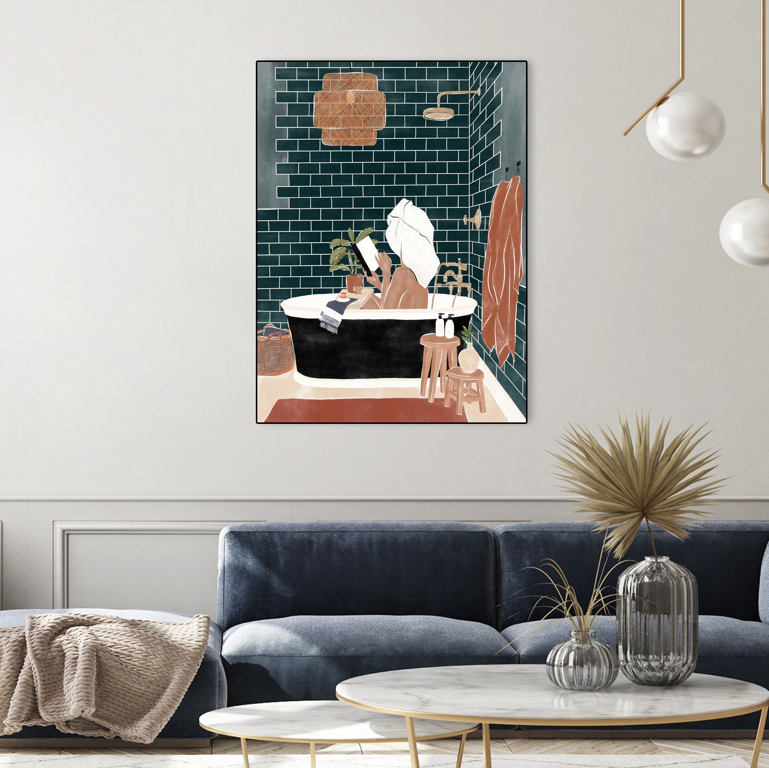 Bathroom Babe by Ivy Green Illustrations on GIANT ART - home illustration home