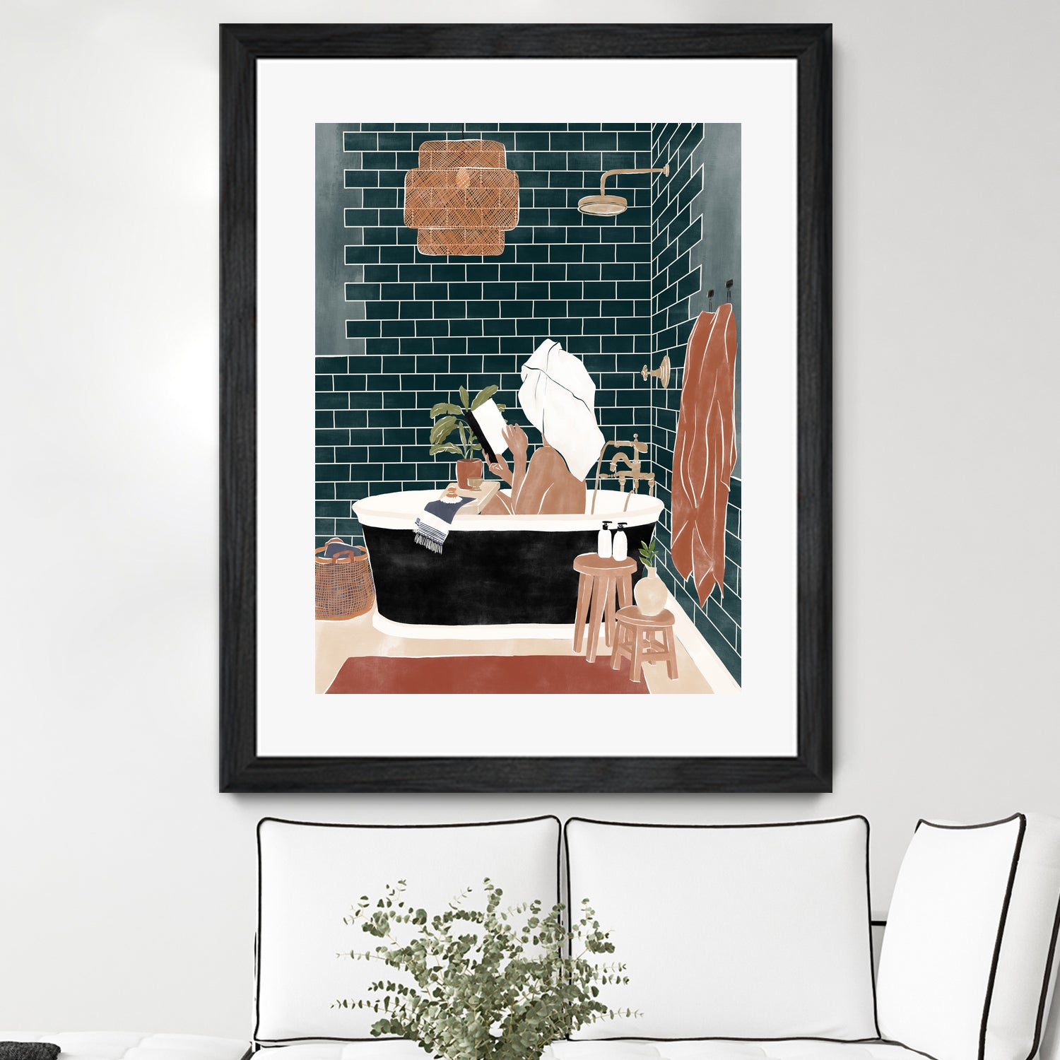 Bathroom Babe by Ivy Green Illustrations on GIANT ART - home illustration home