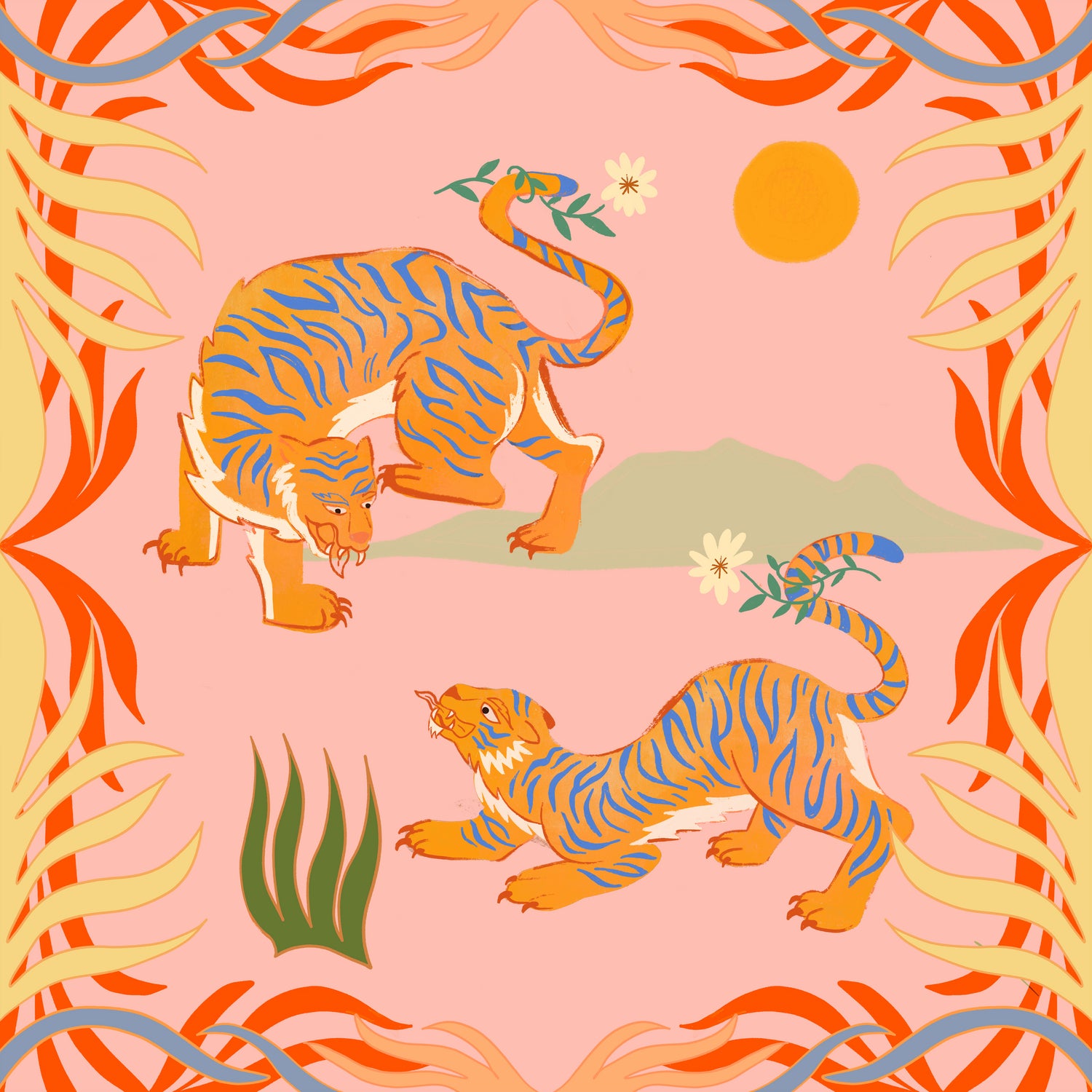 Rawring Playmates by Arty Guava on GIANT ART - illustration animal