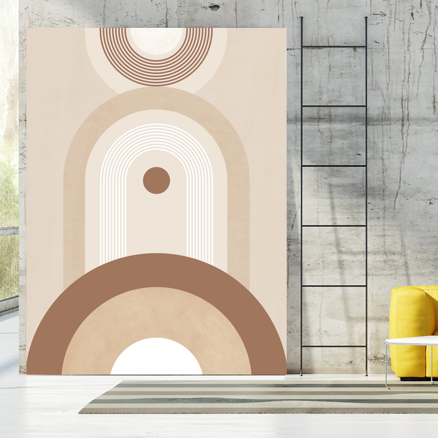 Beige Mid Century Poster by Elena Ristova on GIANT ART - abstract abstract