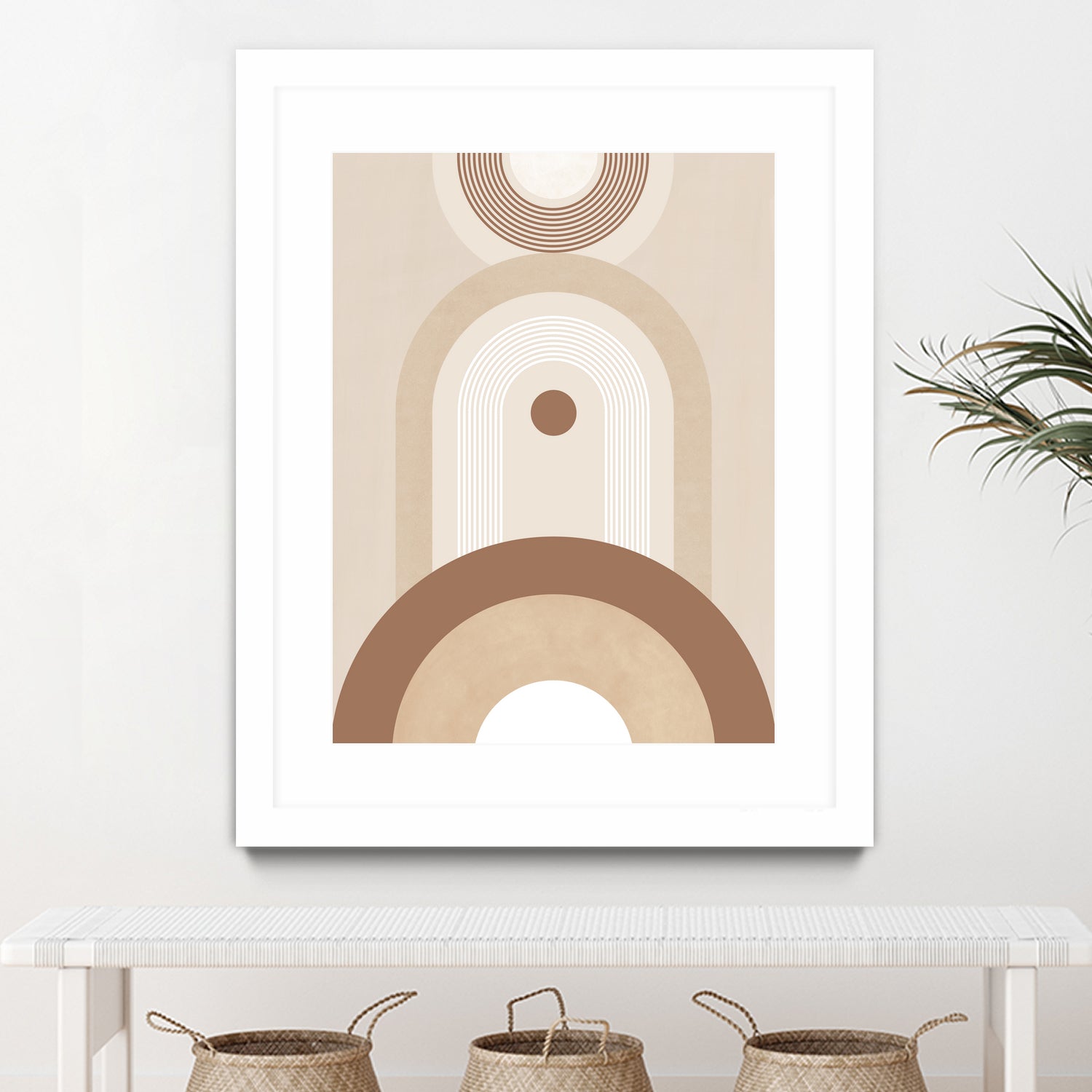 Beige Mid Century Poster by Elena Ristova on GIANT ART - abstract abstract