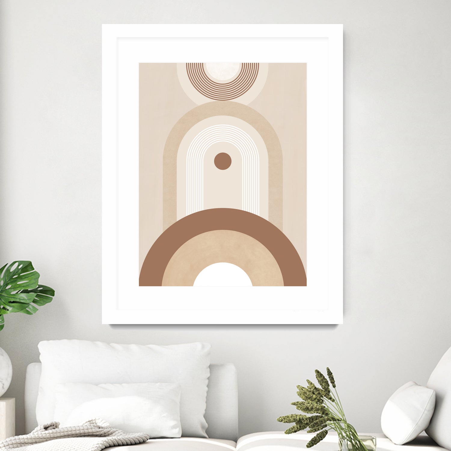 Beige Mid Century Poster by Elena Ristova on GIANT ART - abstract abstract
