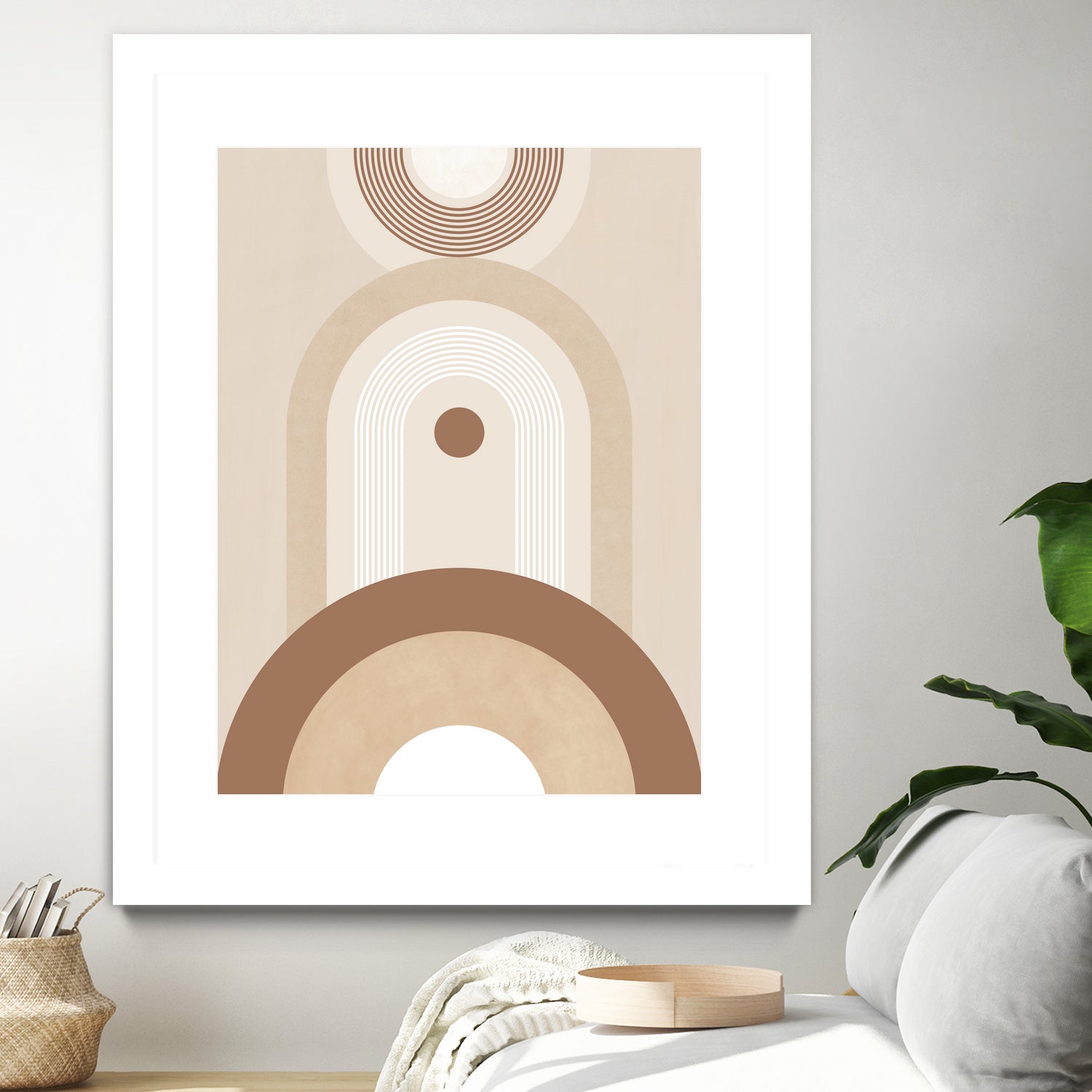 Beige Mid Century Poster by Elena Ristova on GIANT ART - abstract abstract