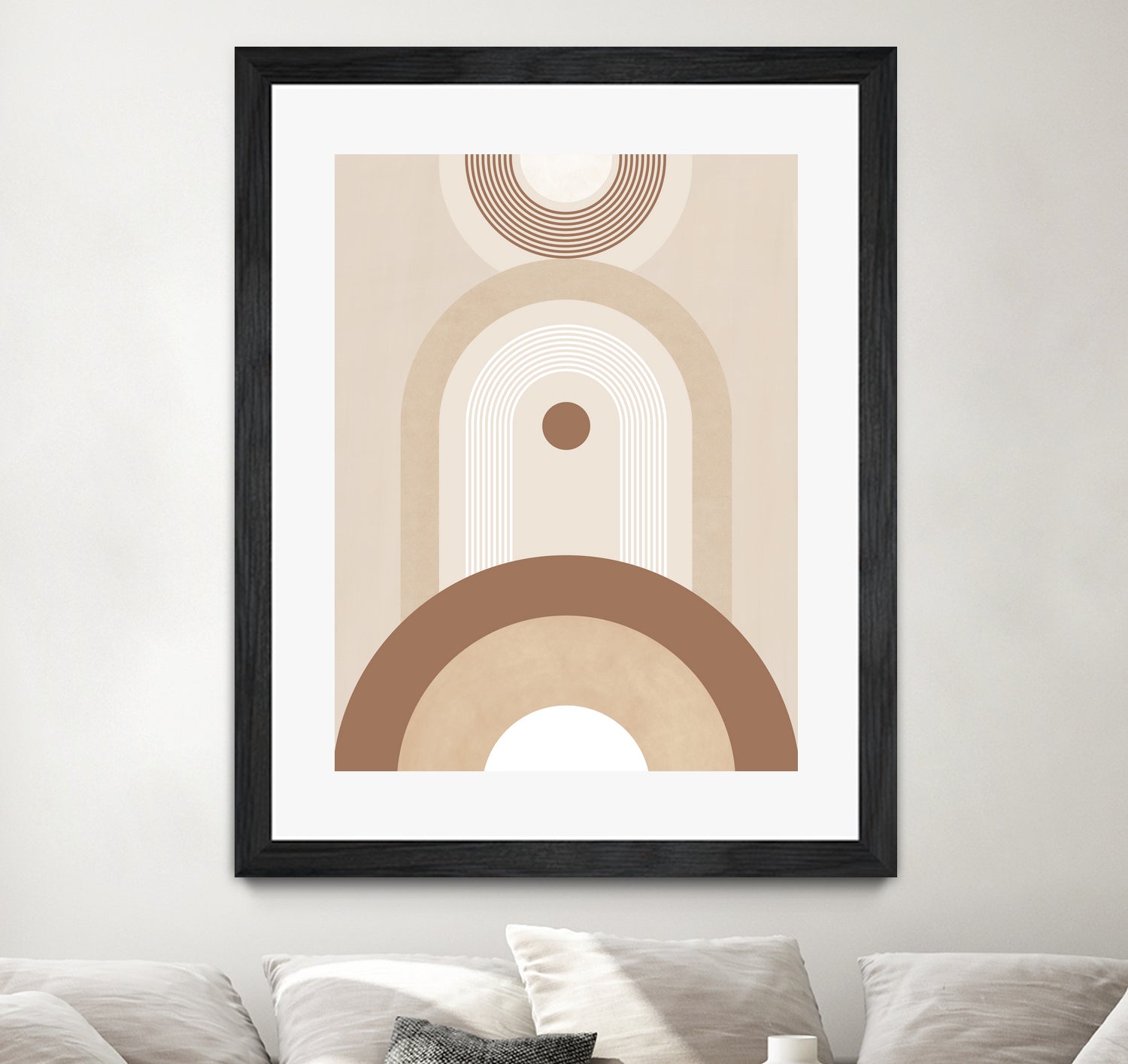 Beige Mid Century Poster by Elena Ristova on GIANT ART - abstract abstract