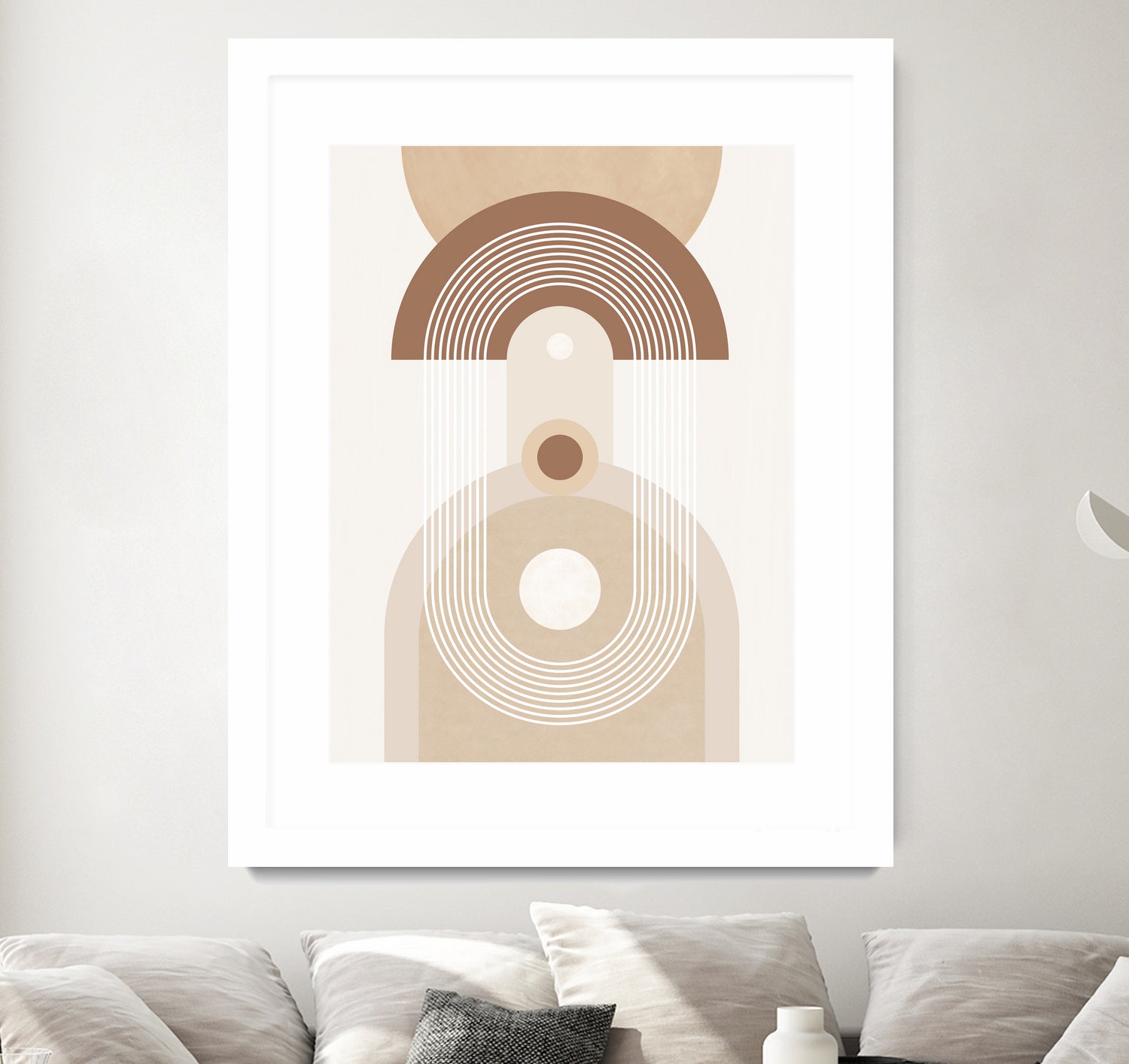 Beige Mid Century Poster by Elena Ristova on GIANT ART - abstract abstract