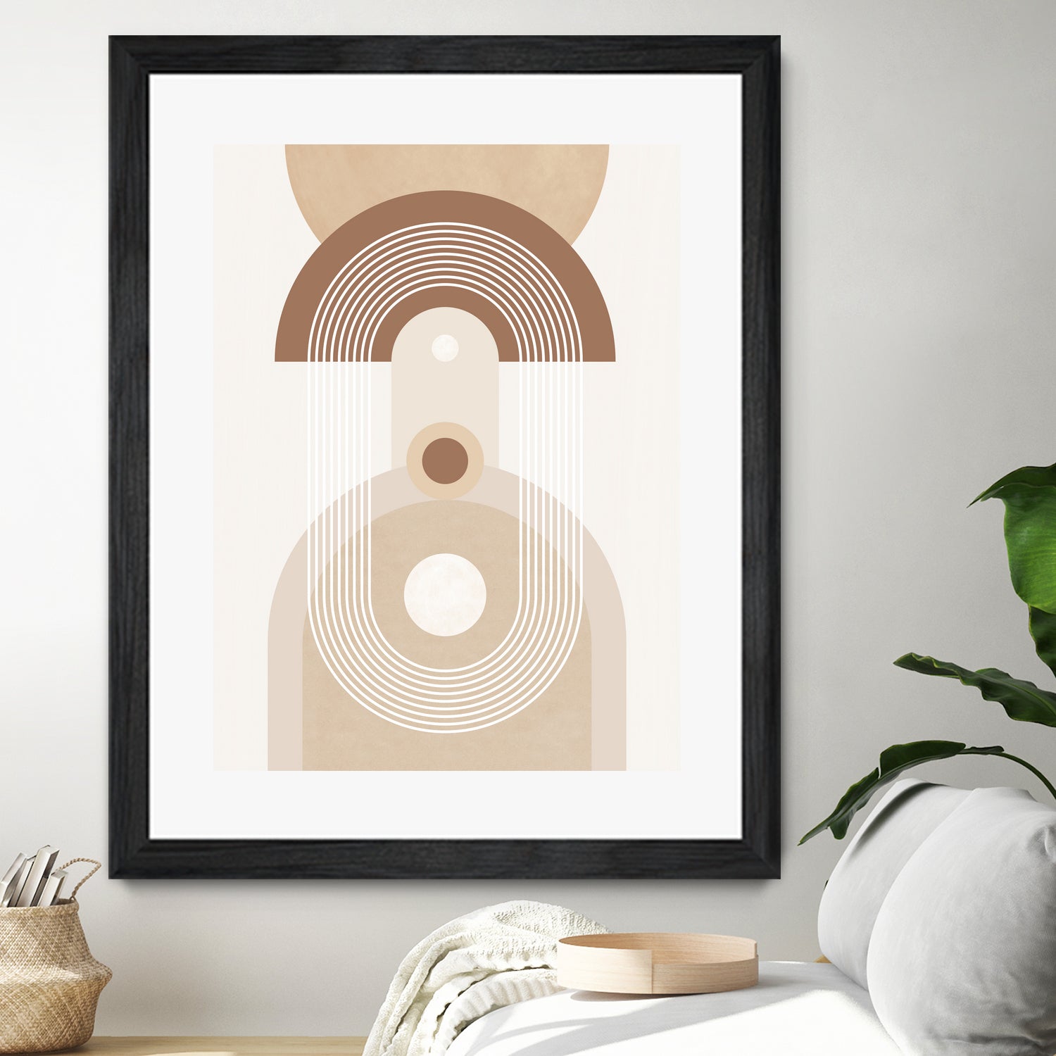 Beige Mid Century Poster by Elena Ristova on GIANT ART - abstract abstract