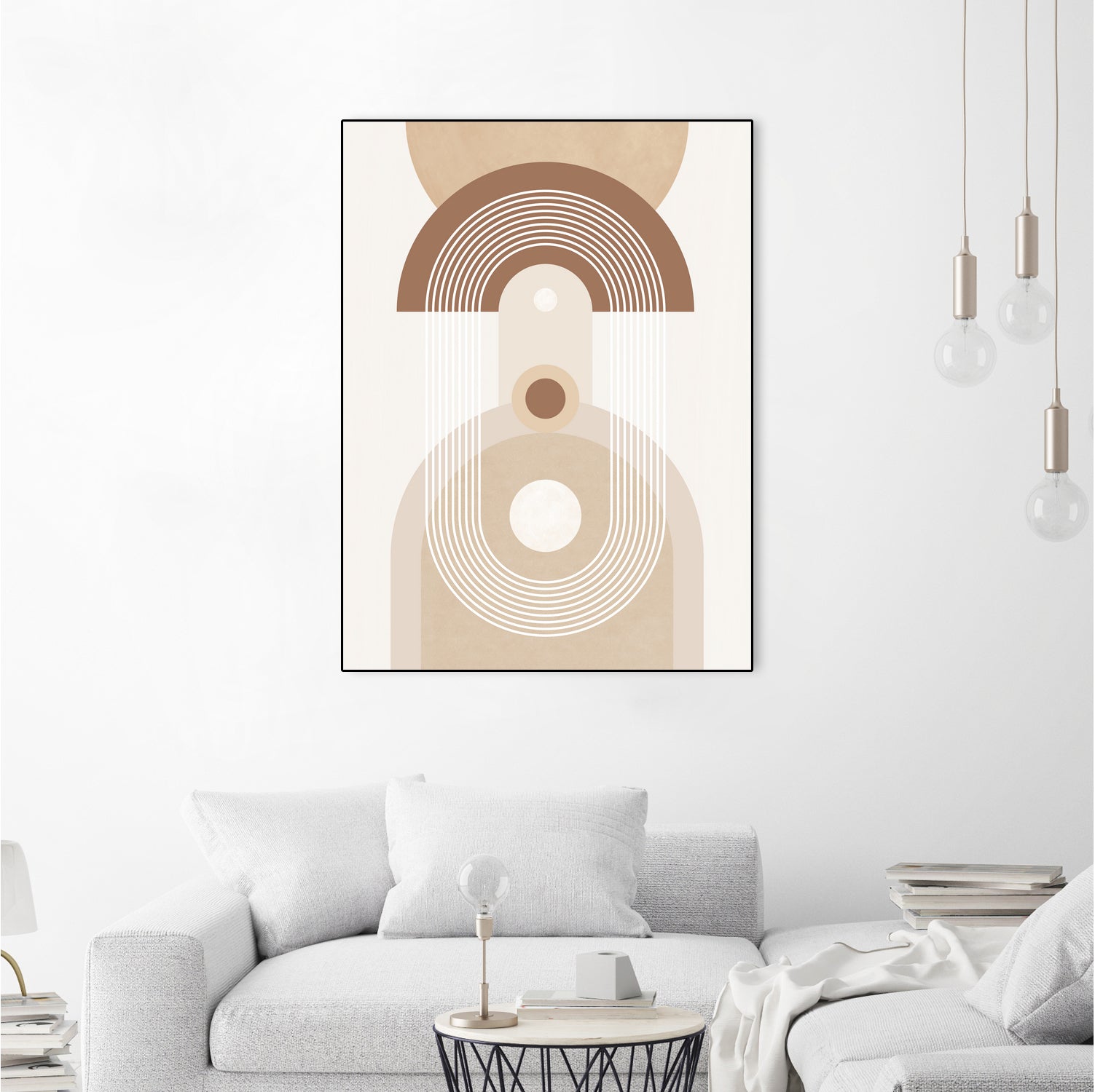 Beige Mid Century Poster by Elena Ristova on GIANT ART - abstract abstract