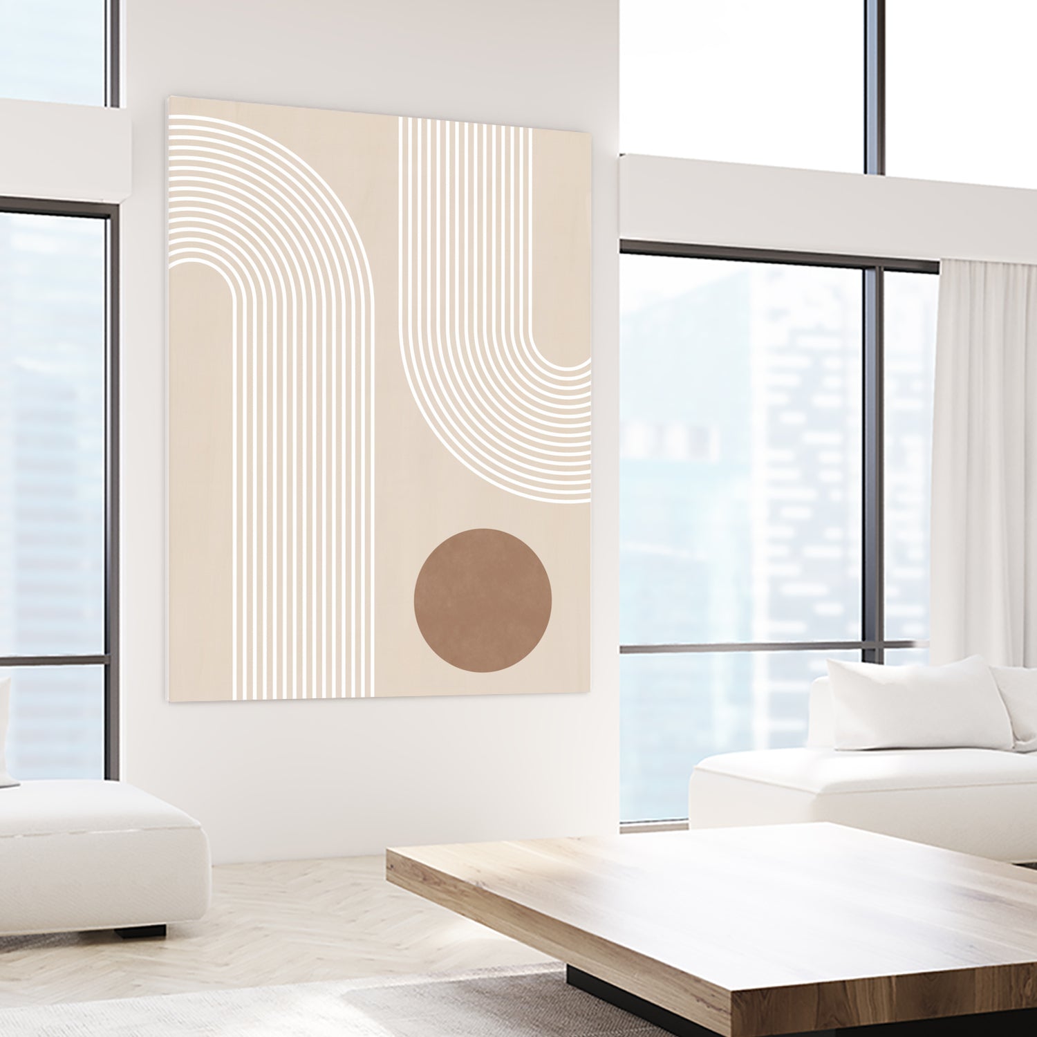 Beige Arc Poster by Elena Ristova on GIANT ART - abstract abstract