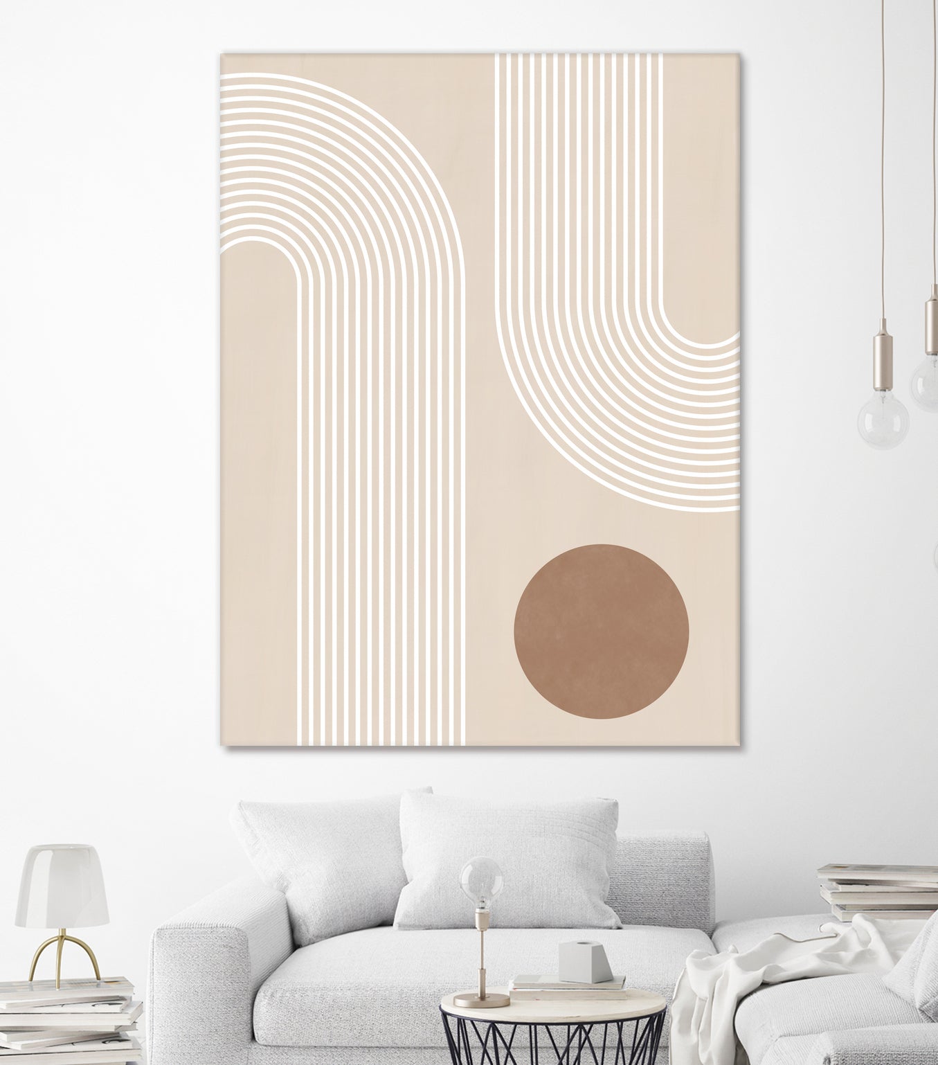 Beige Arc Poster by Elena Ristova on GIANT ART - abstract abstract