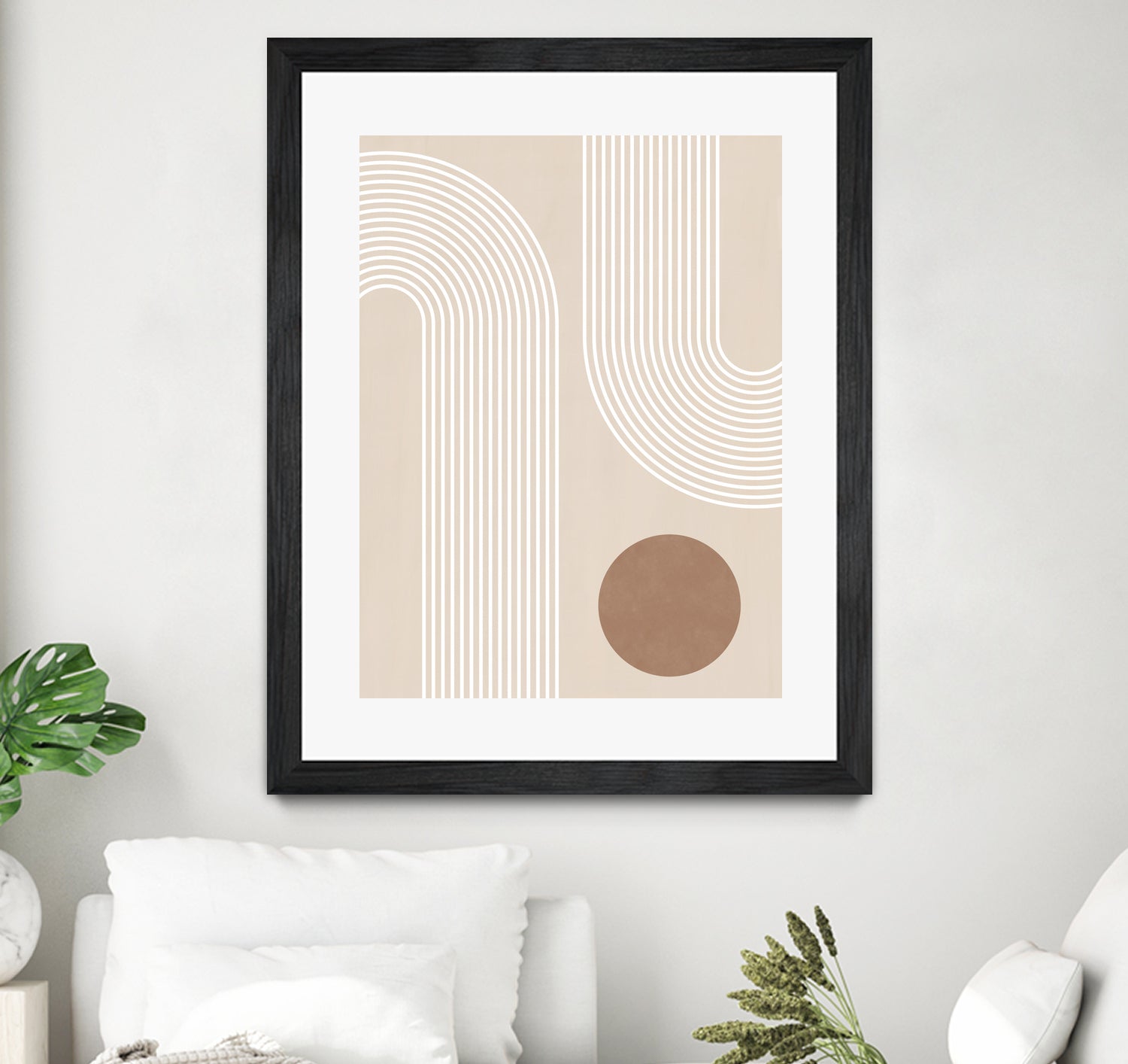 Beige Arc Poster by Elena Ristova on GIANT ART - abstract abstract