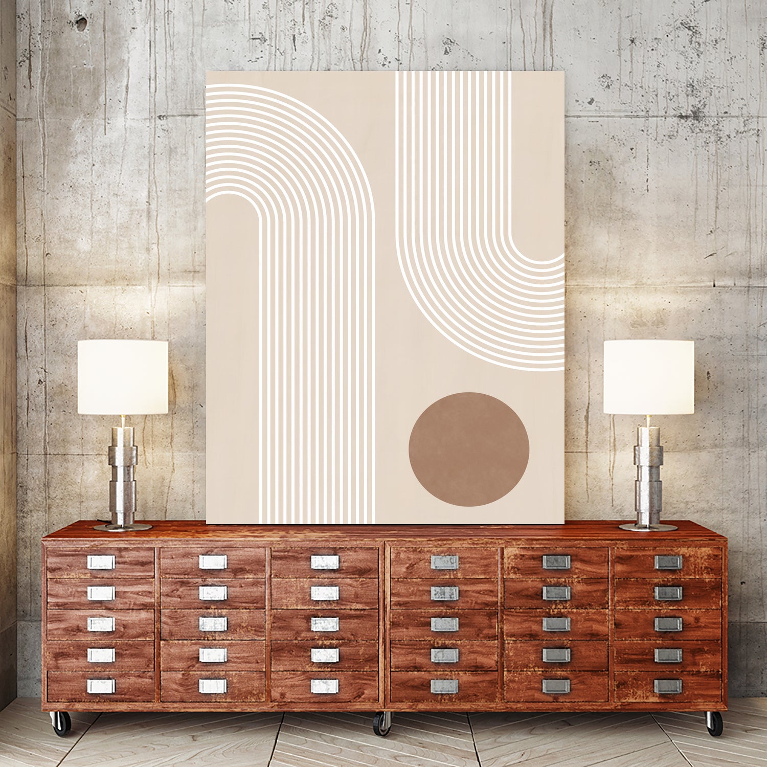 Beige Arc Poster by Elena Ristova on GIANT ART - abstract abstract