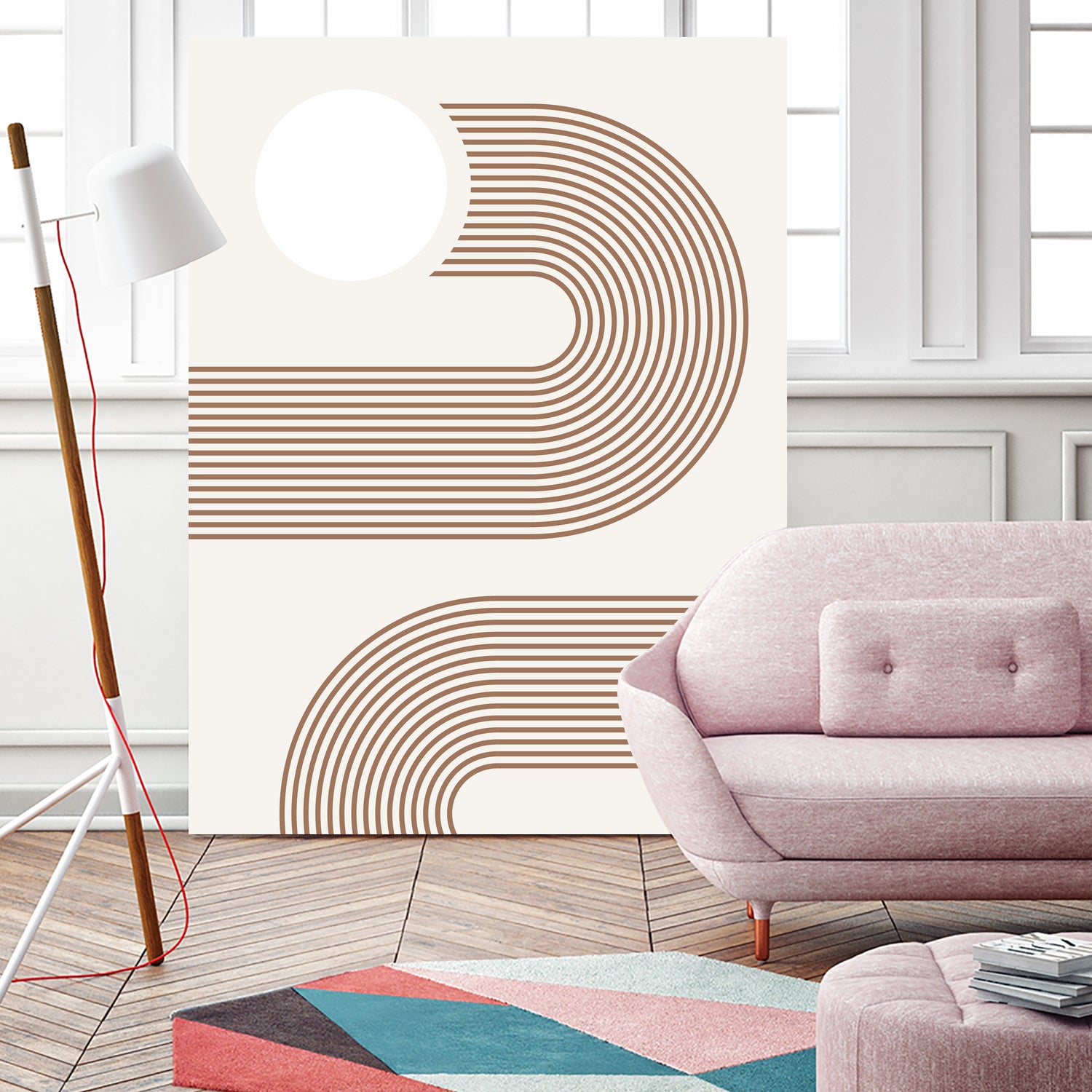 Beige Arc Poster by Elena Ristova on GIANT ART - abstract abstract