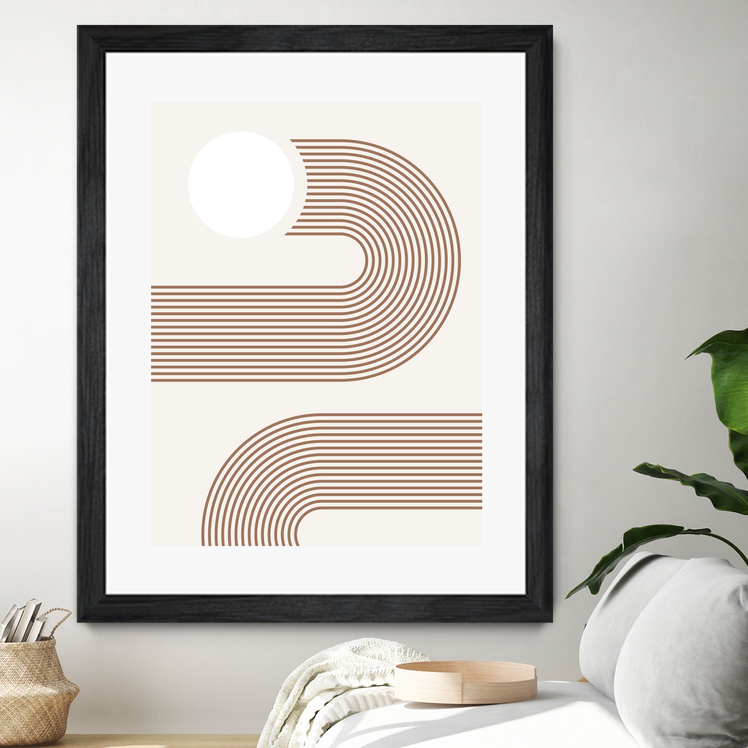 Beige Arc Poster by Elena Ristova on GIANT ART - abstract abstract