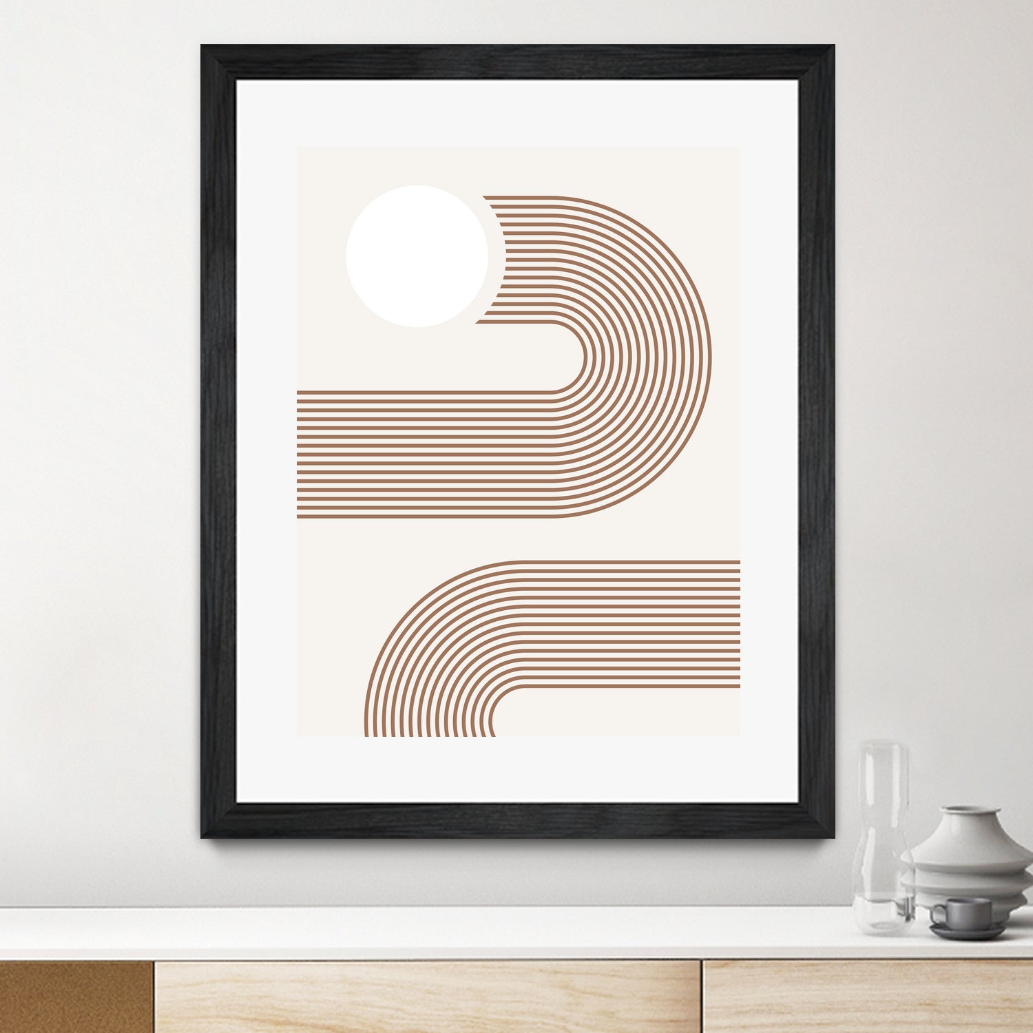 Beige Arc Poster by Elena Ristova on GIANT ART - abstract abstract