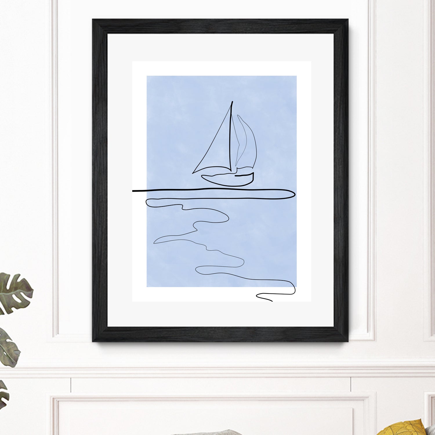 Sail Line Serenity by Elena Ristova on GIANT ART - abstract minimalist line art